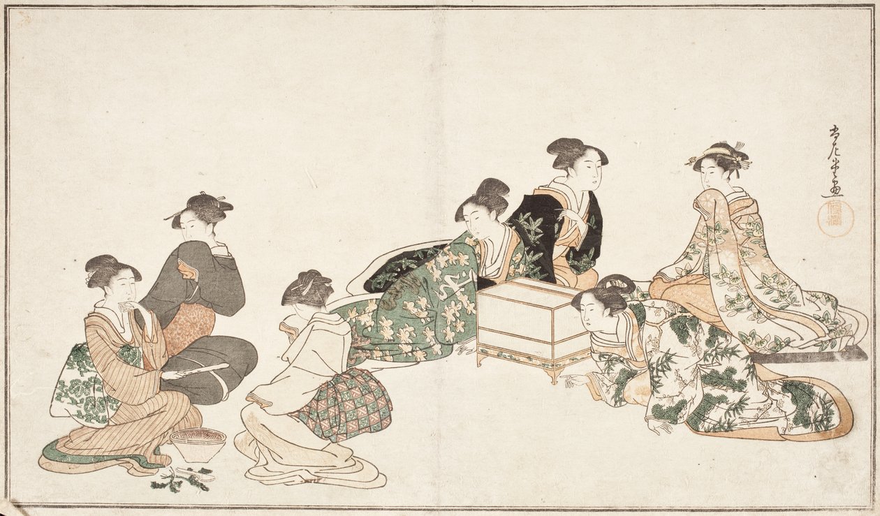 Imagem do álbum de poesia «Haru no iro» de Kubo Shunman