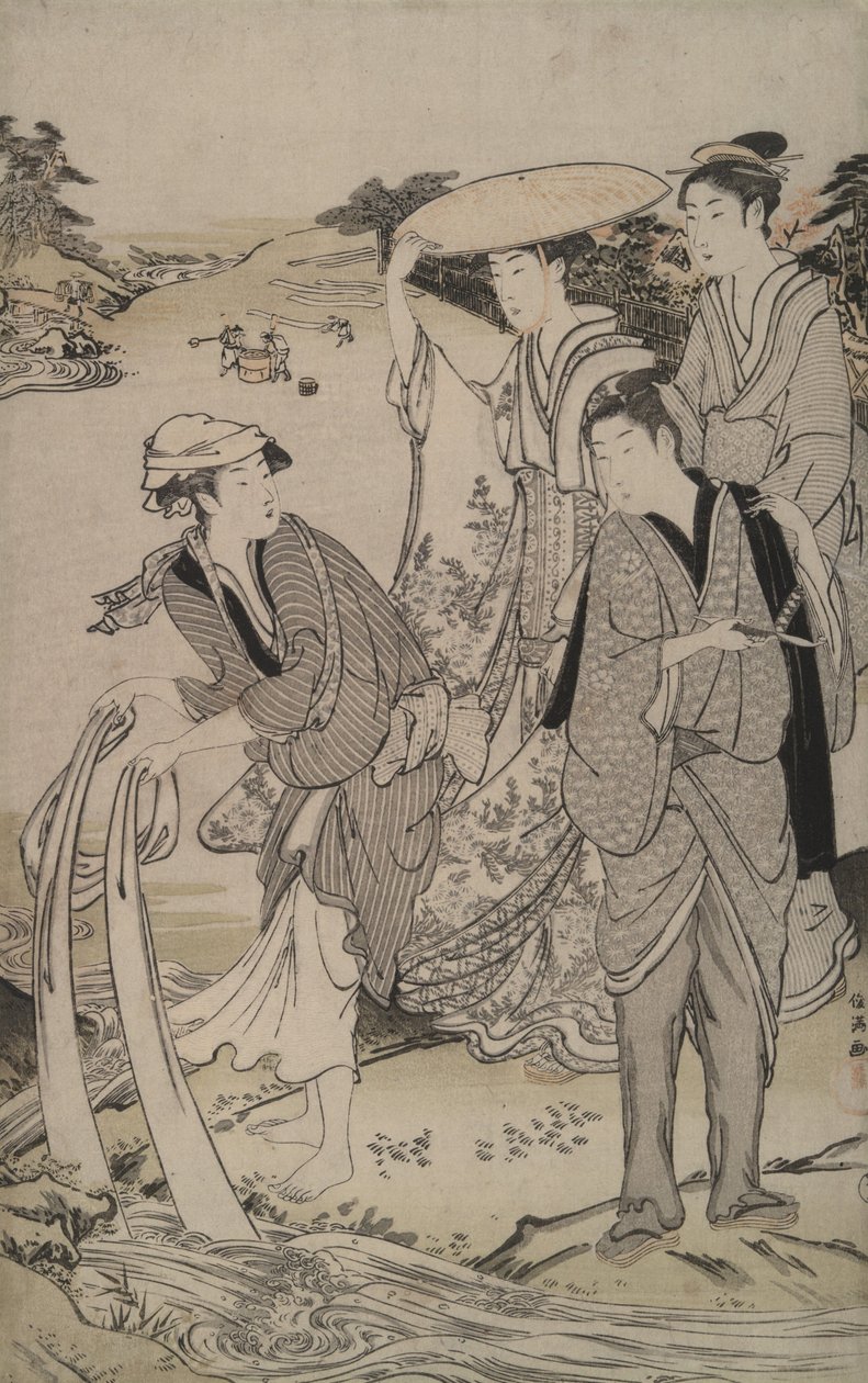Tamagawa na província de Musashi, dos Seis Rios Jóia de Kubo Shunman