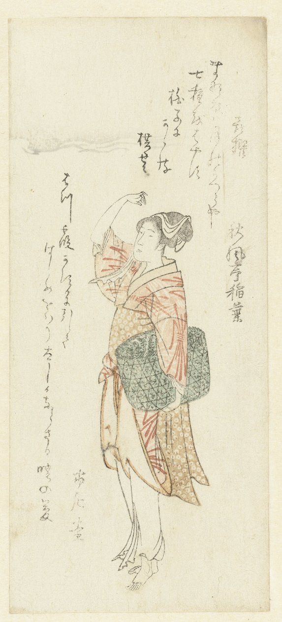 Uma mulher pescadora de Kubota Shunman (attributed to)