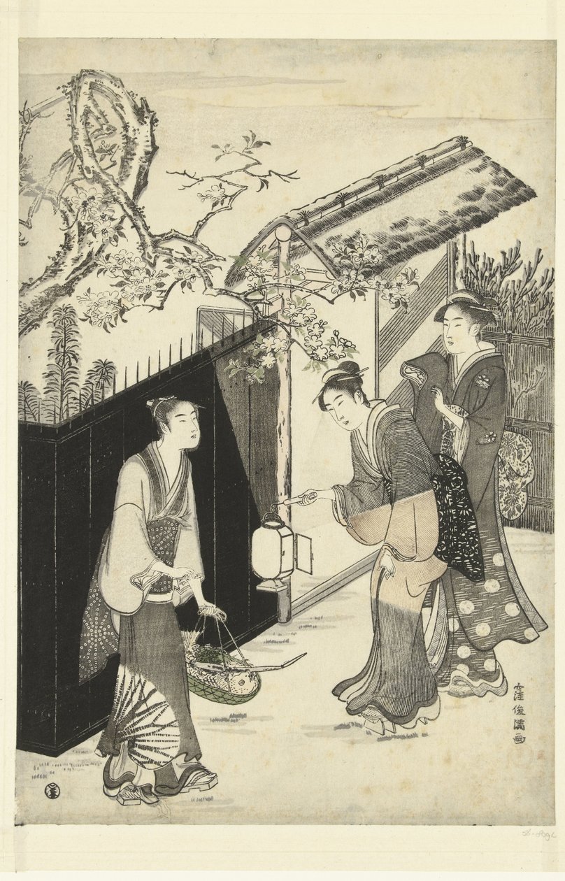 A casa do Kyoka mais perto da noite. de Kubota Shunman