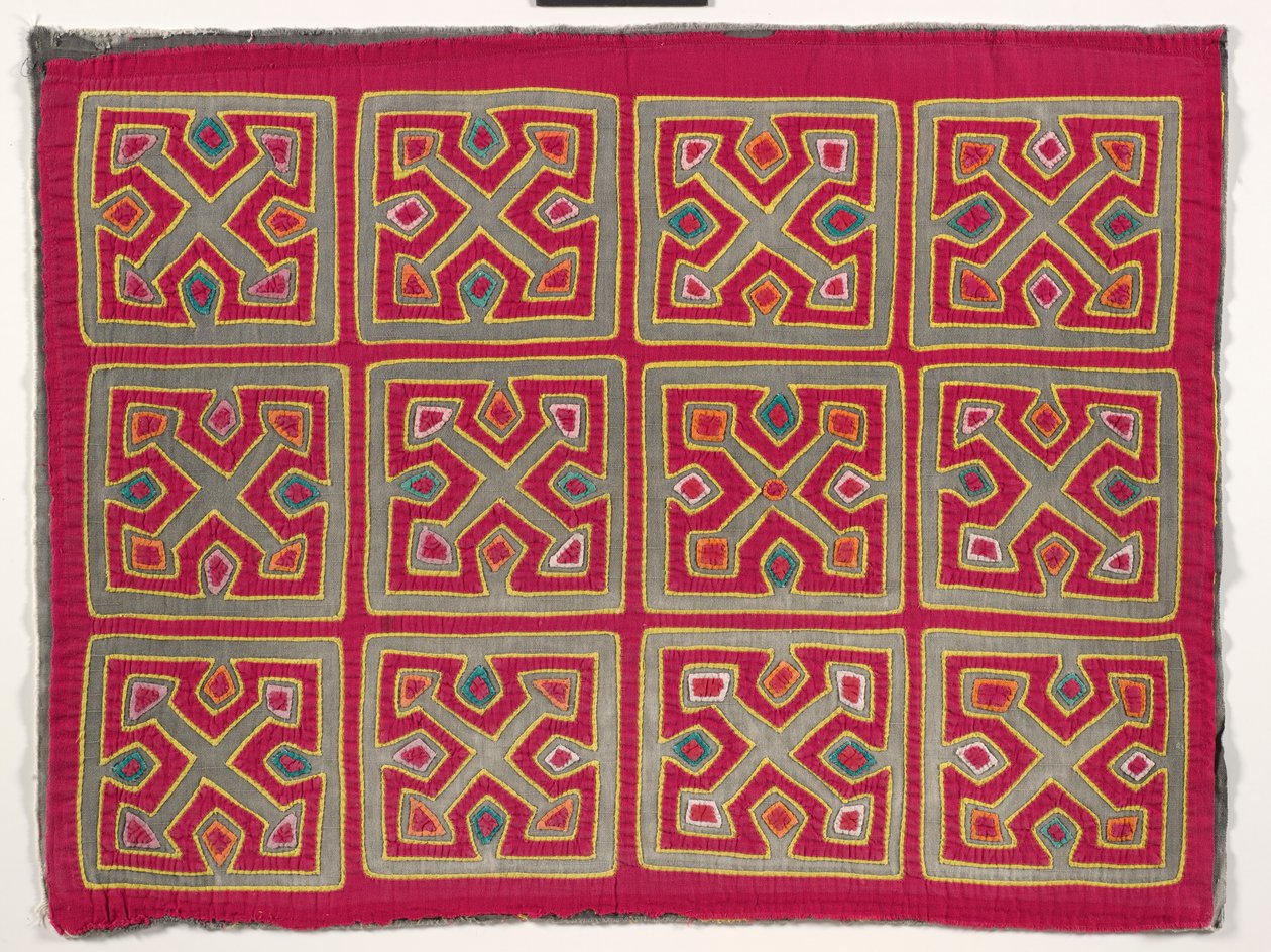 Painel de Camisa (mola), c.1950 (algodão aplicado) de Kuna Indian Culture