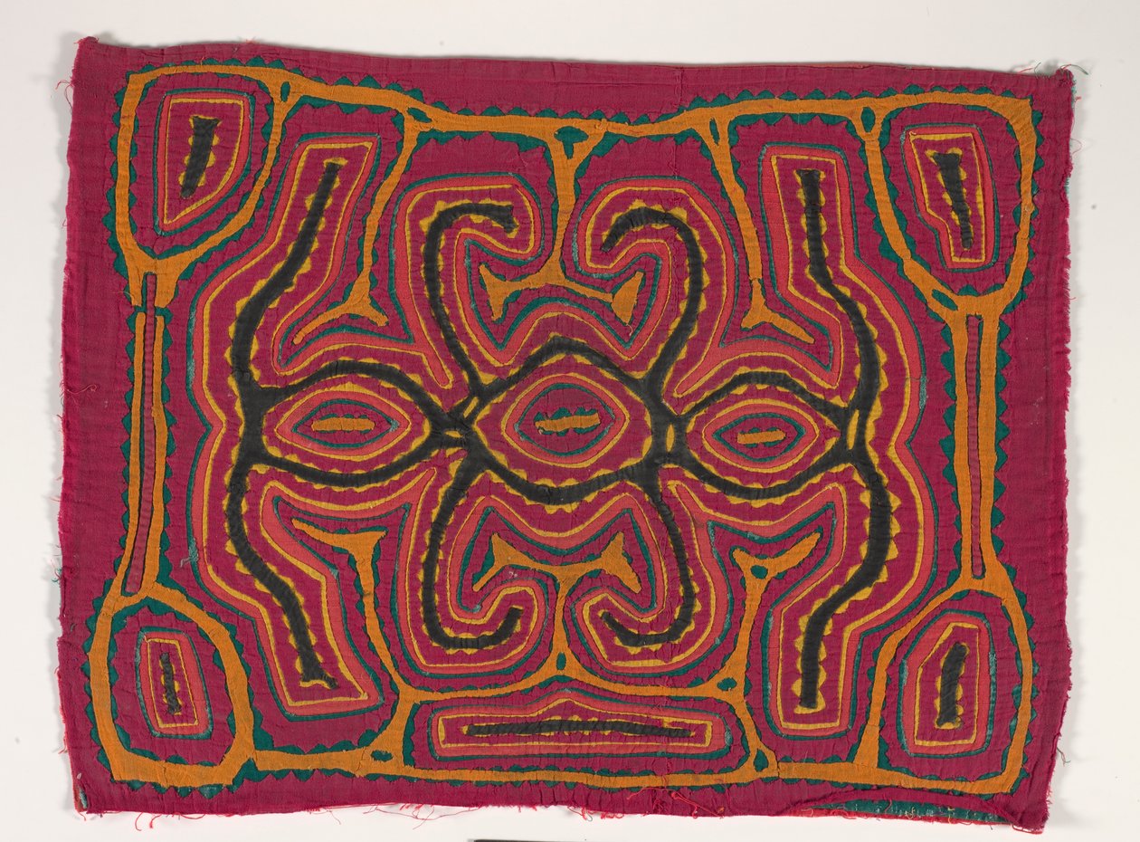 Painel de Camisa (mola), c.1950 (algodão aplicado) de Kuna Indian Culture
