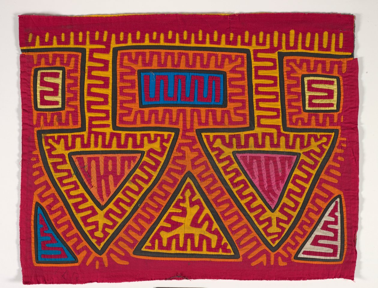 Painel de Camisa (mola), c.1950 (algodão aplicado) de Kuna Indian Culture
