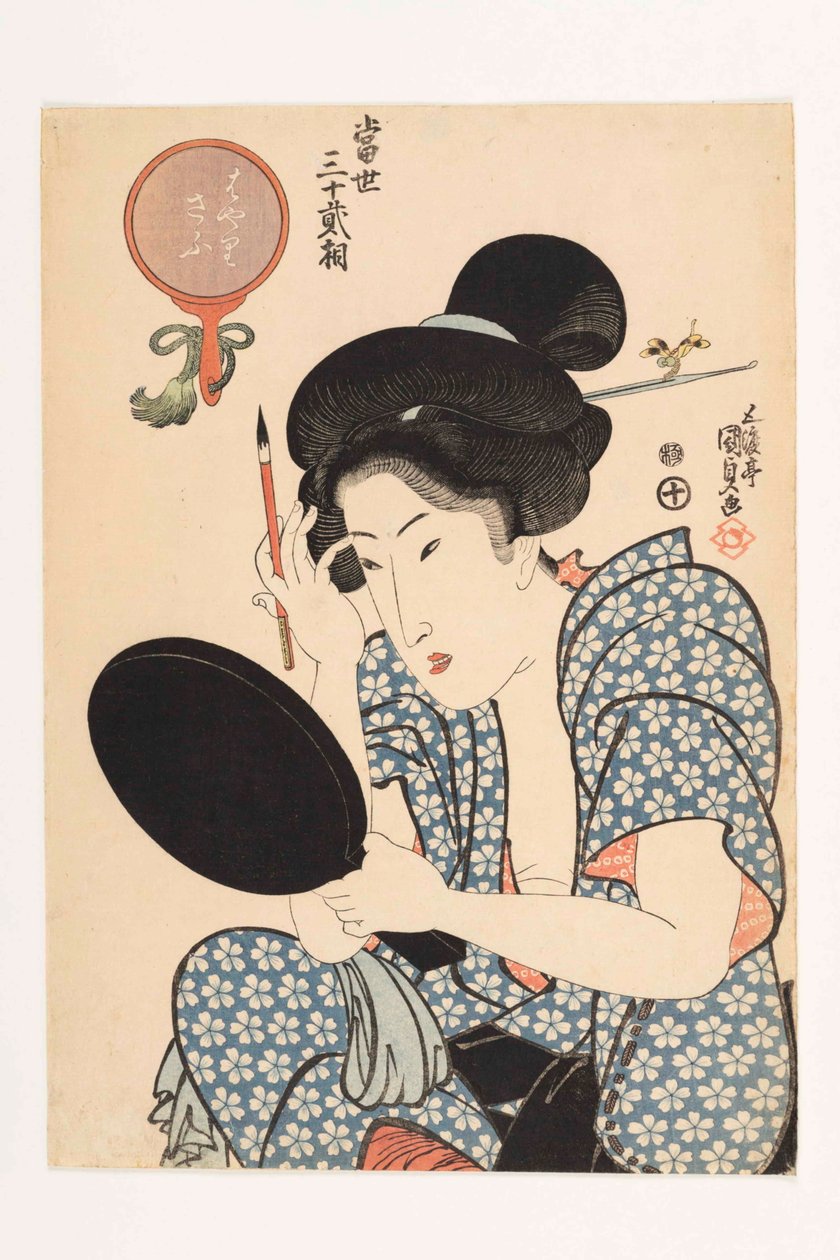 O Tipo Popular, da série Tosei sanjuni so Os trinta e dois tipos modernos, 1821-1822. de Kunisada