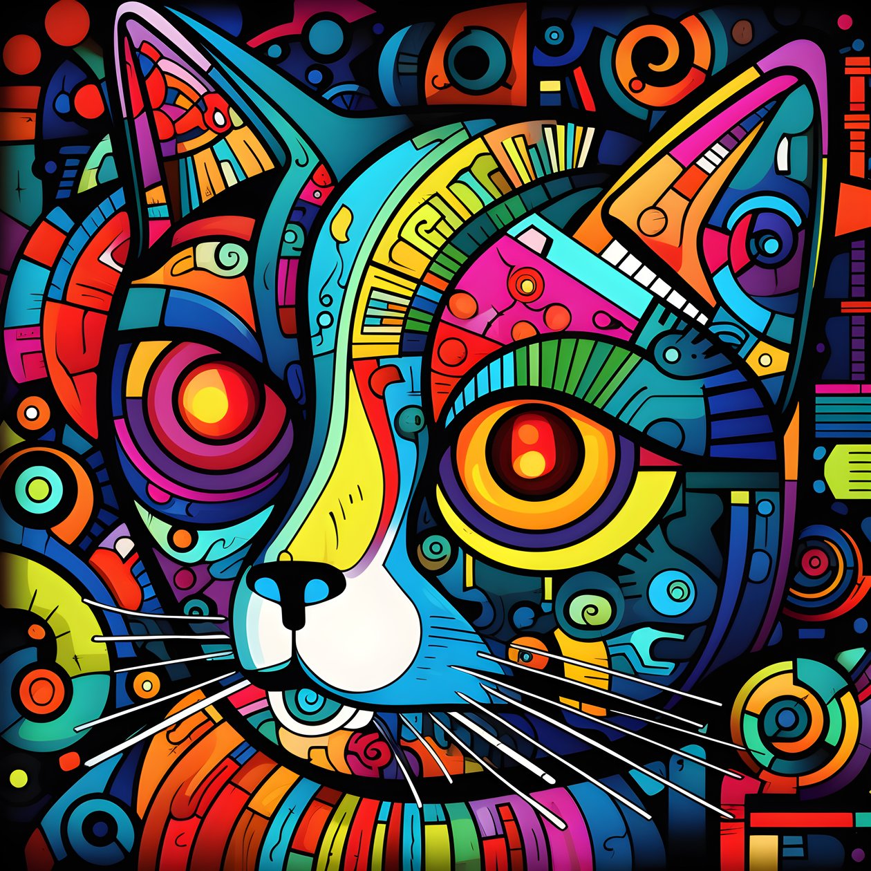 Padrão abstrato de gato 1 de Kurt Heppke