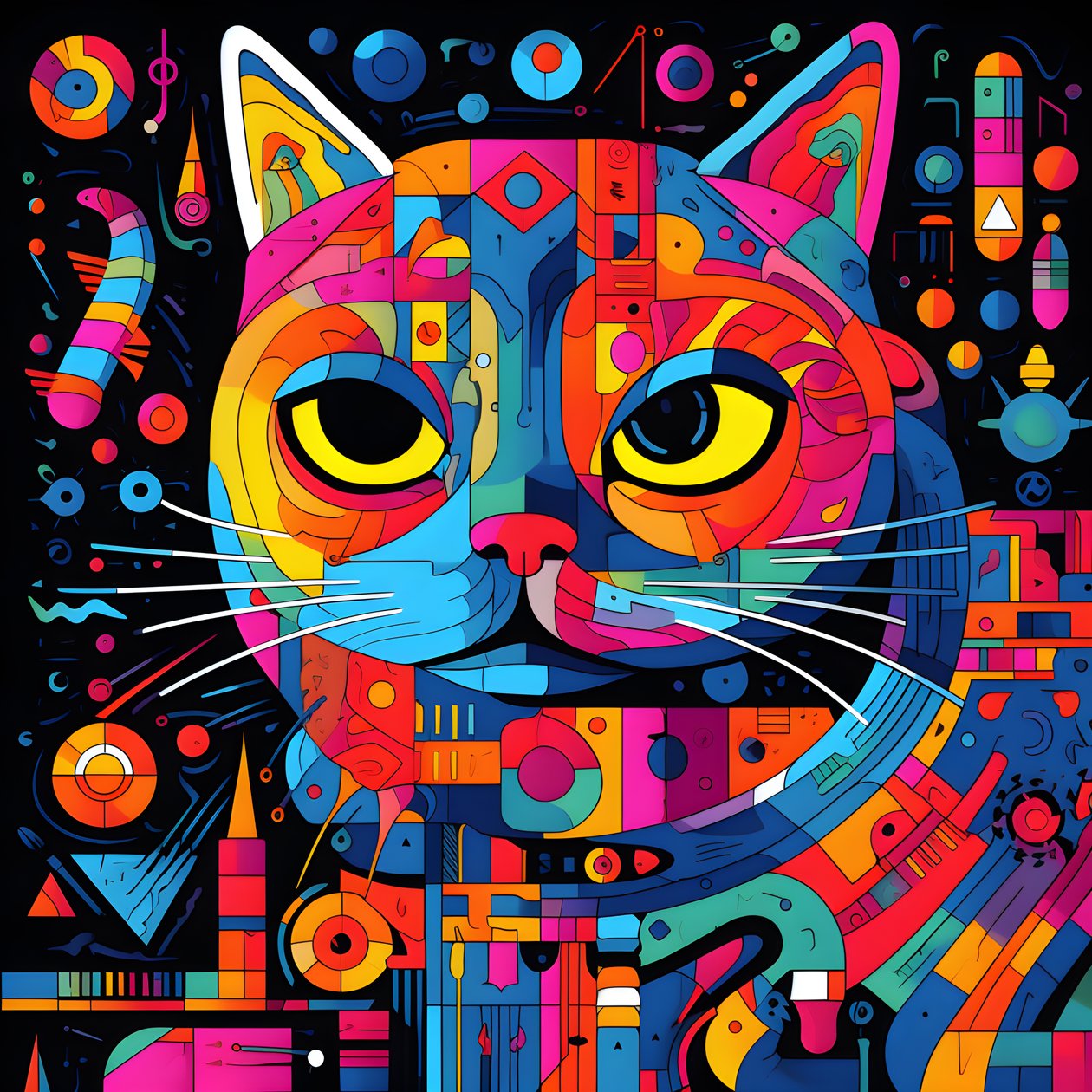 Padrão abstrato de gato 2 de Kurt Heppke