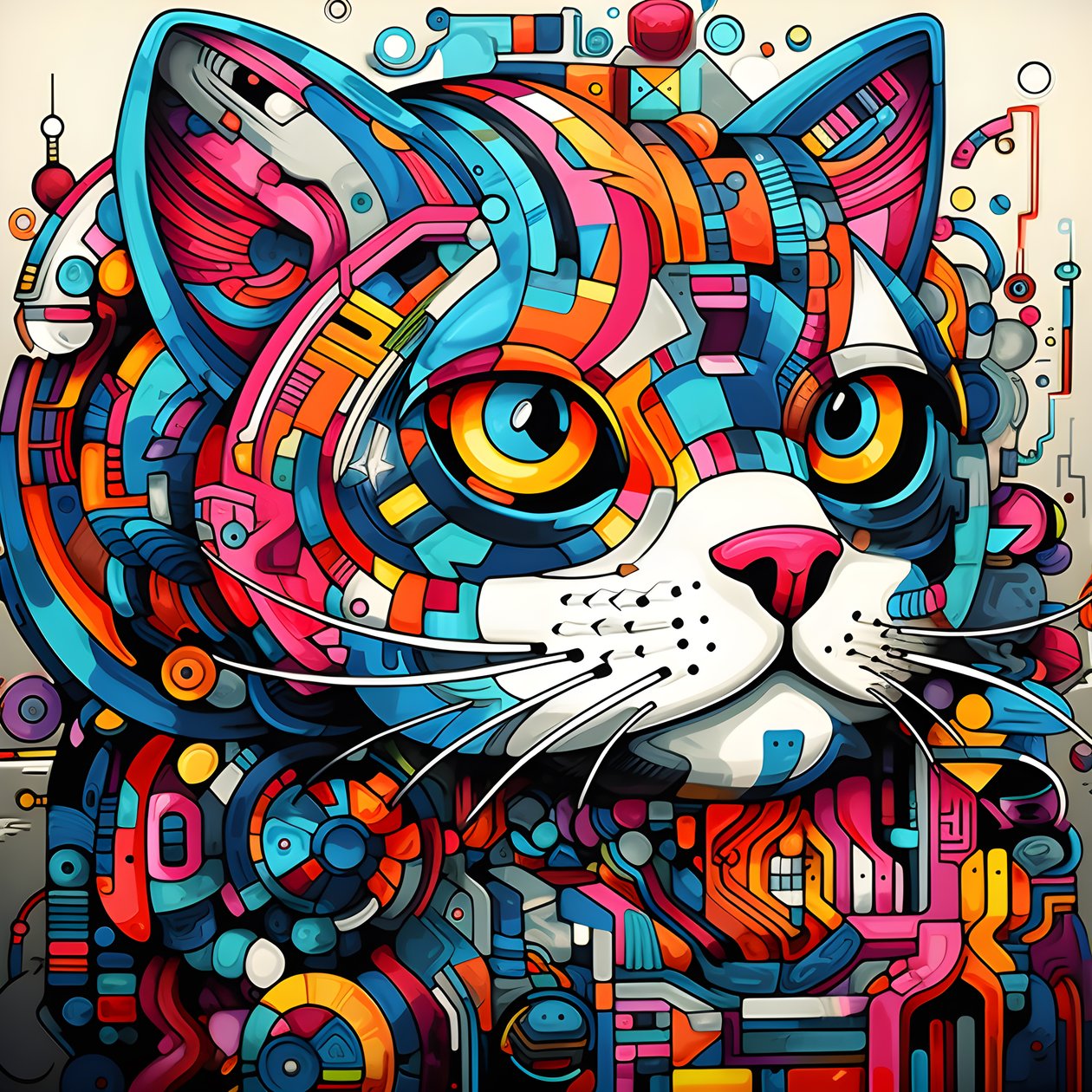 Padrão abstrato de gato 3 de Kurt Heppke
