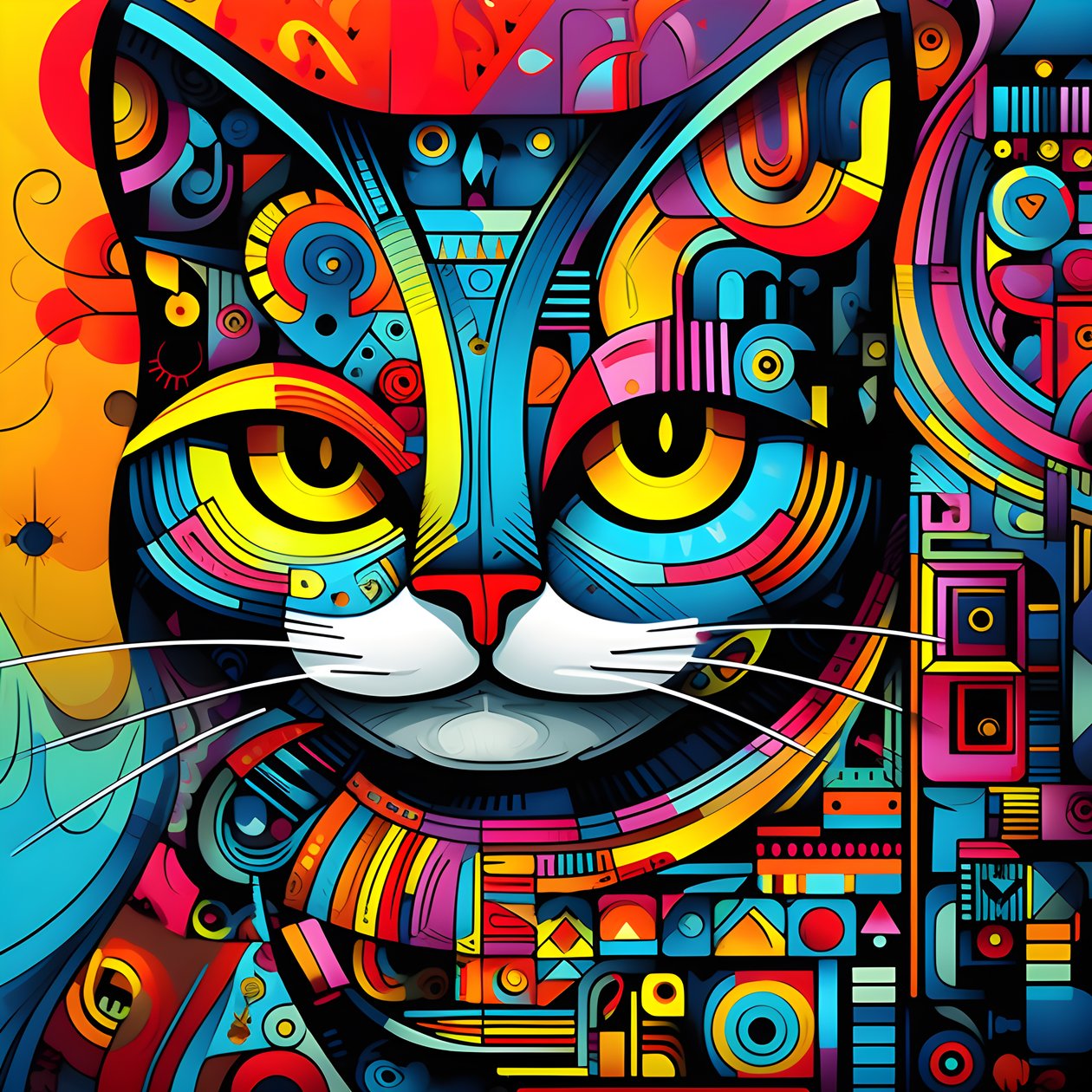 Padrão abstrato de gato 4 de Kurt Heppke