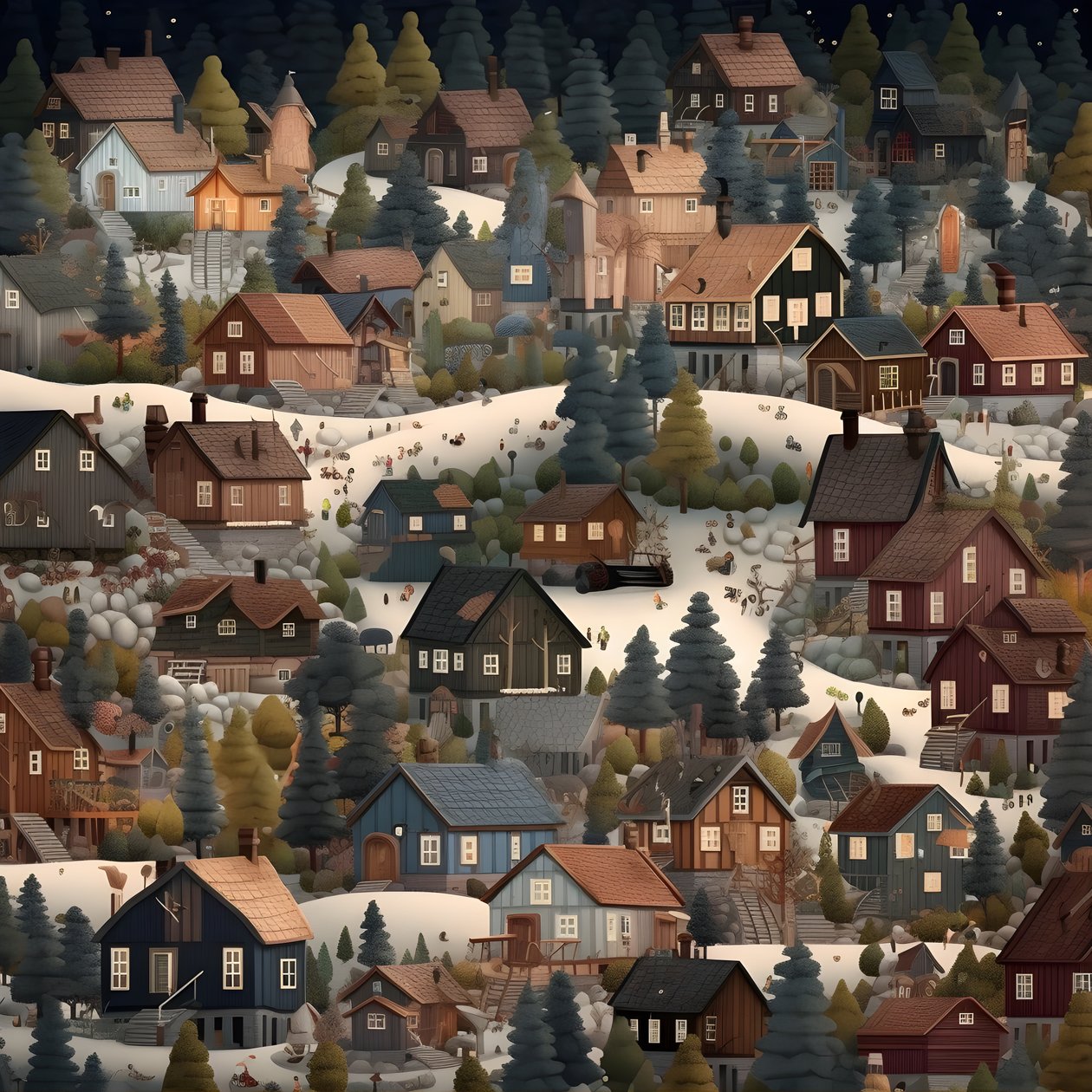 Imagem de casas em estilo de banda desenhada 1 de Kurt Heppke