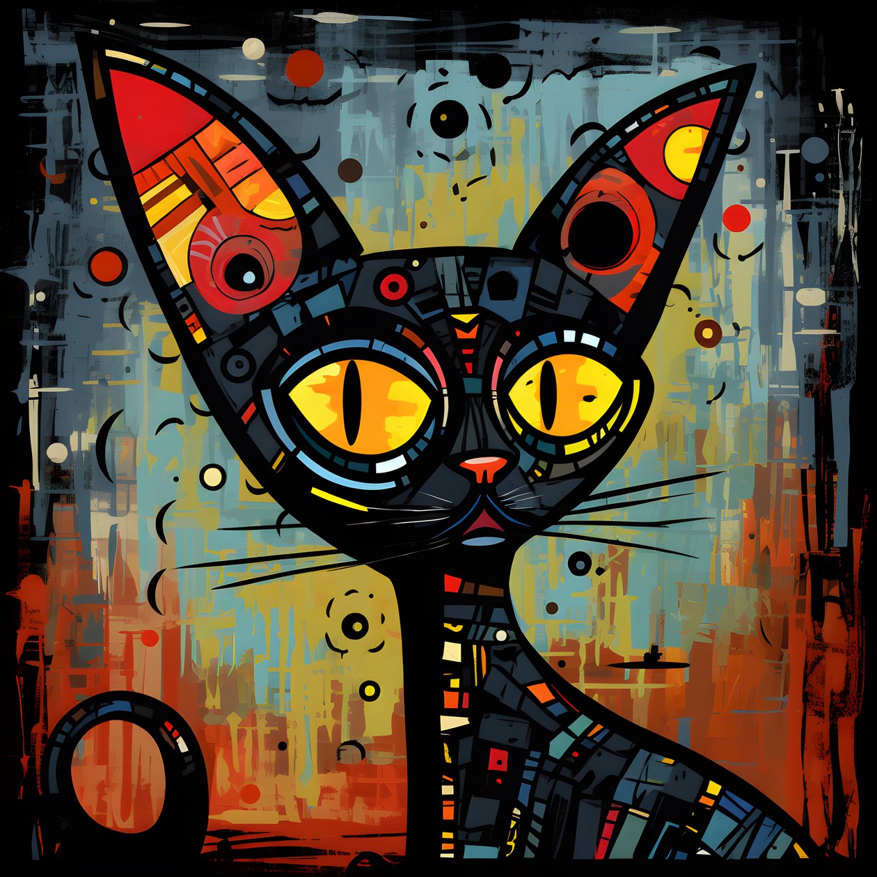 Desenho animado Esfinge caprichosa Gato 1 de Kurt Heppke