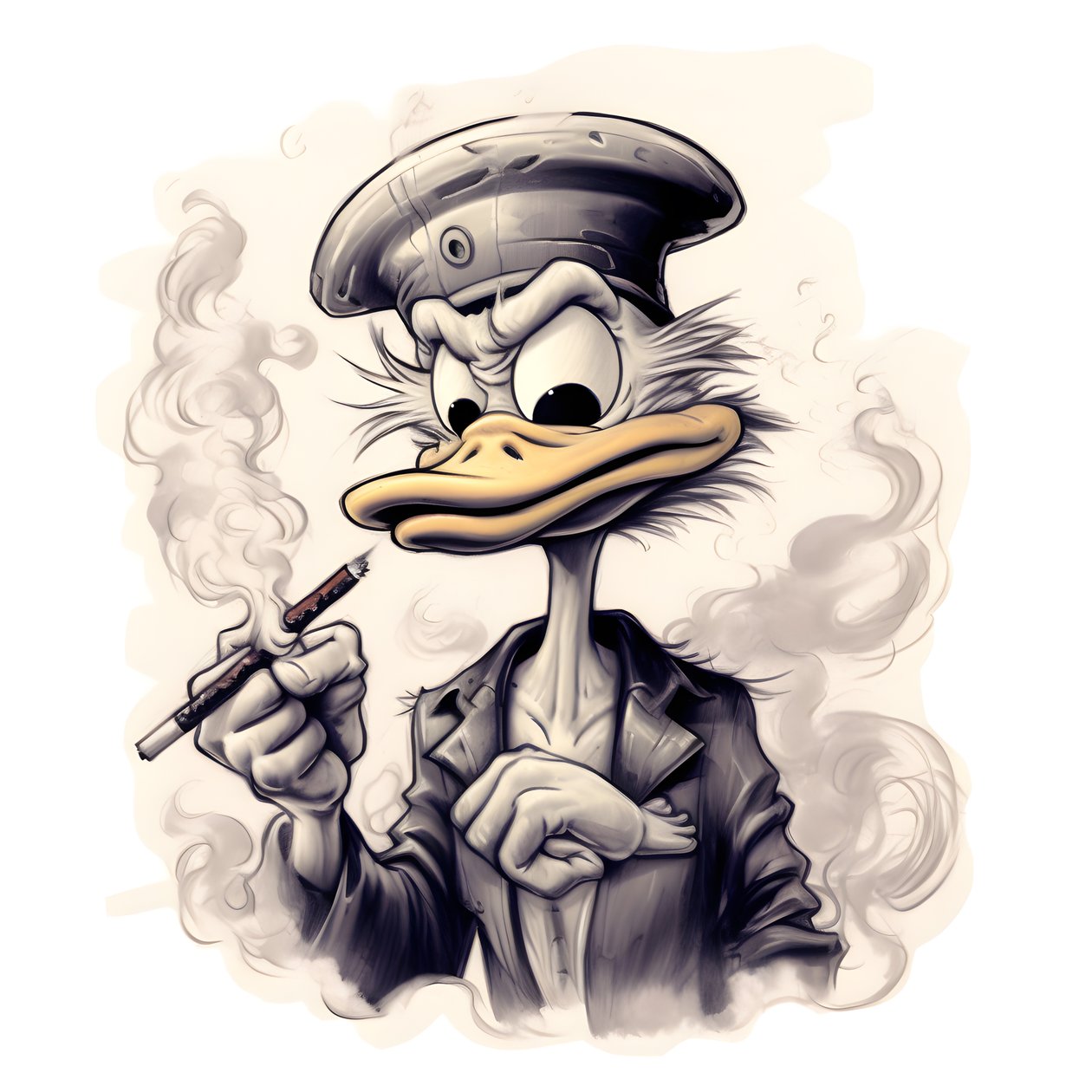 Tio Patinhas McDuck, a fumar um grande charro de marijuana 1 de Kurt Heppke