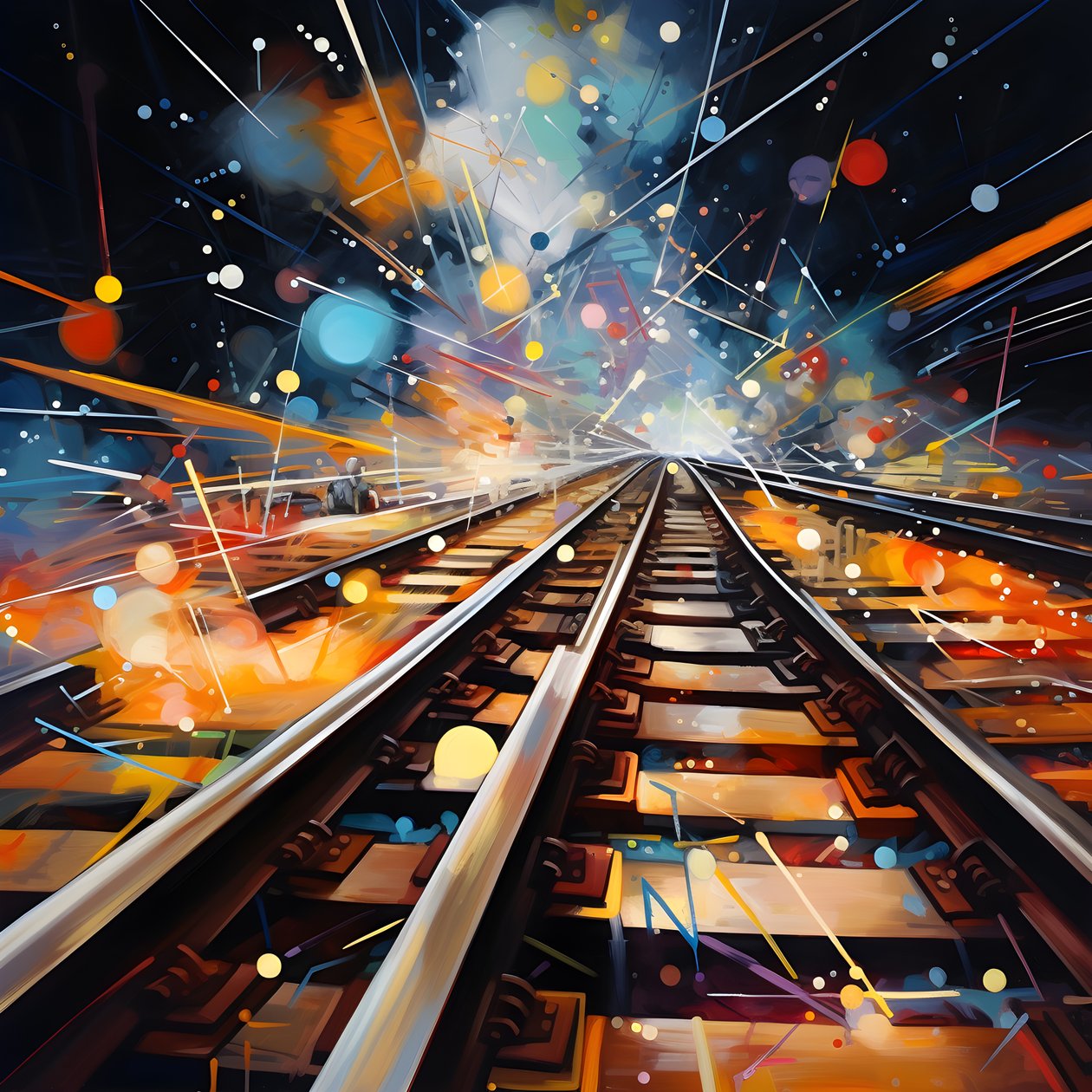 Uma pintura abstrata cheia de fantasia, fotografia de carris 2 de Kurt Heppke