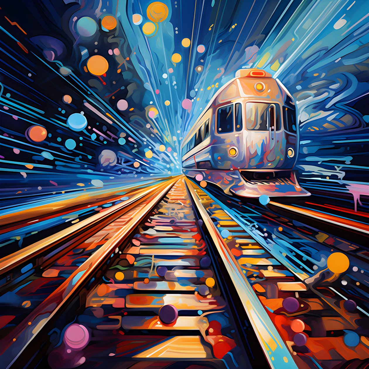 Uma pintura abstrata cheia de fantasia, fotografia de carris 3 de Kurt Heppke