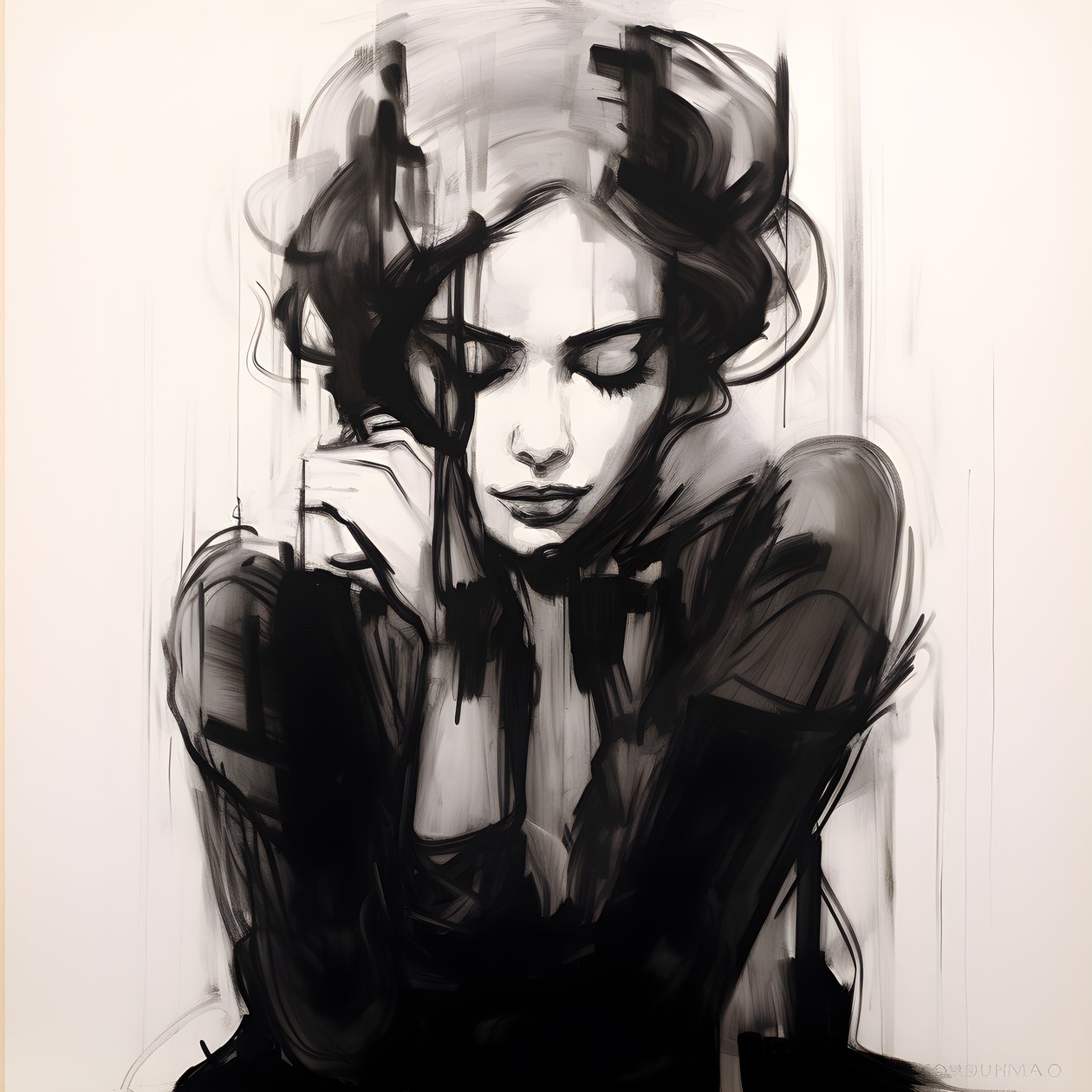 Esboço expressionista 1 de Kurt Heppke