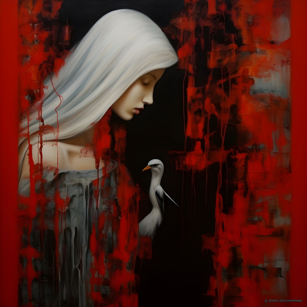Mulher e cegonha 4 de Kurt Heppke