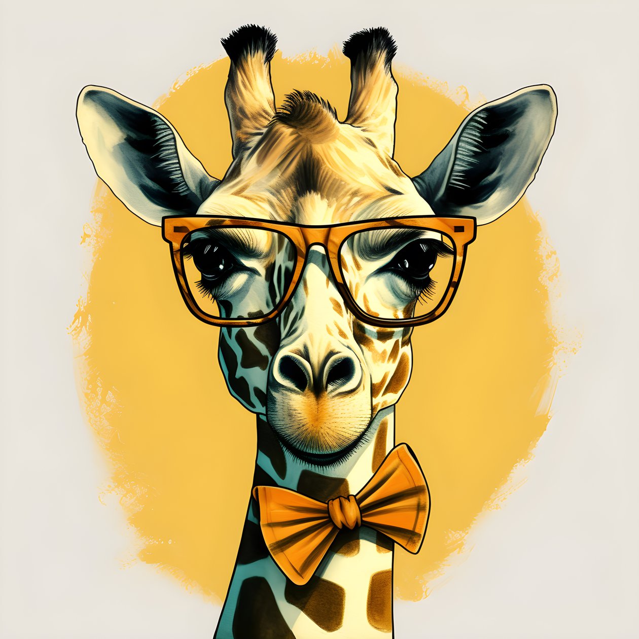 Girafa com óculos 2 de Kurt Heppke