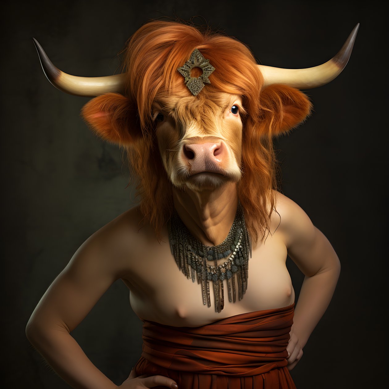 Vaca das montanhas como Marilyn Monroe 1 de Kurt Heppke