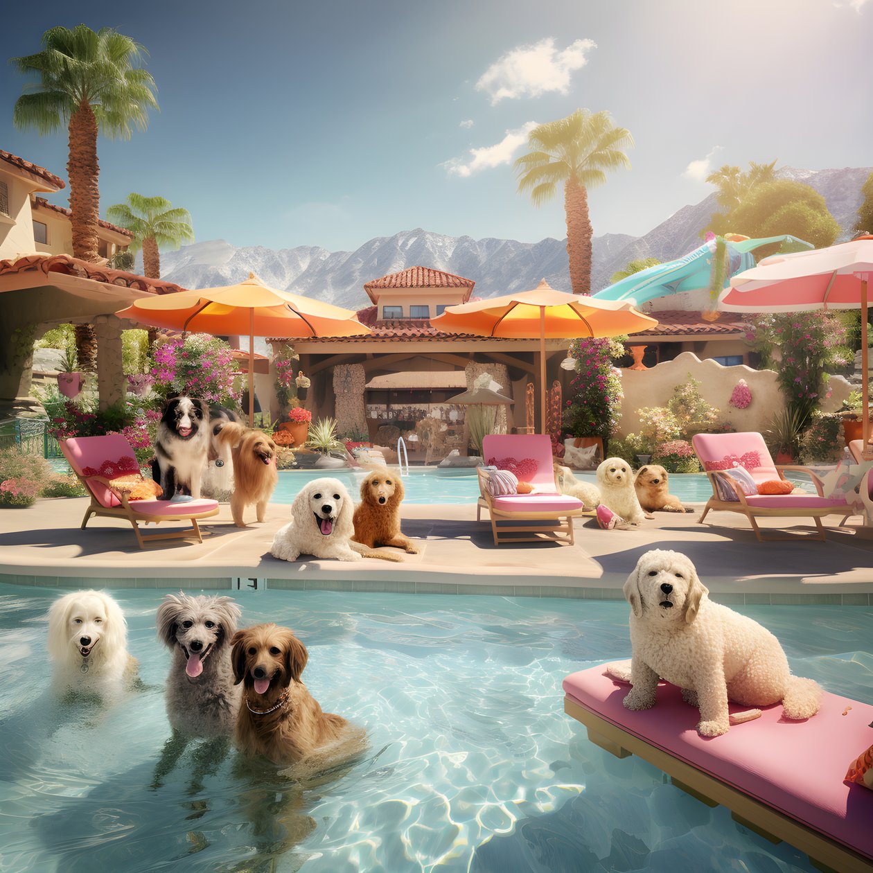 Festa de piscina em Palm Springs 3 de Kurt Heppke