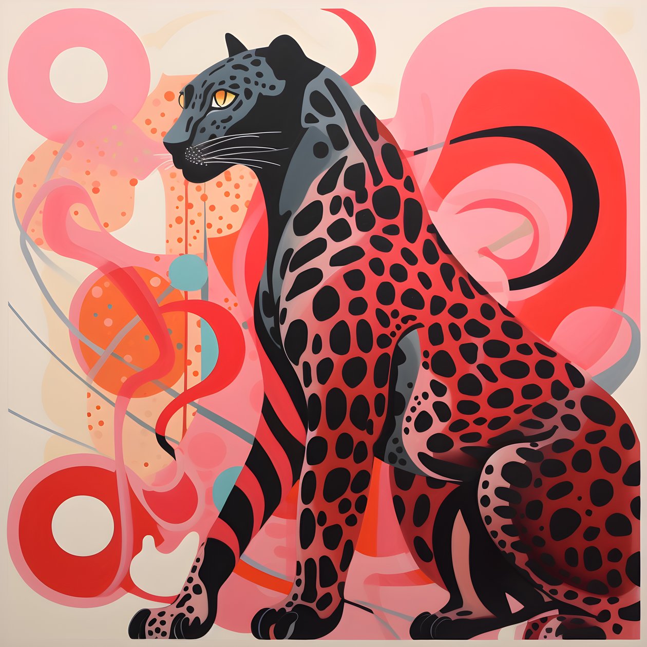 Riscas de leopardo com redemoinhos e laços 1 de Kurt Heppke
