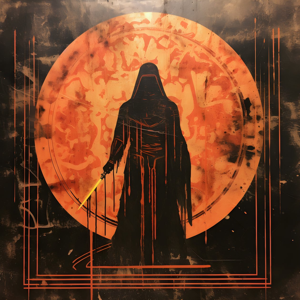 Arte de gravura em metal ao estilo da estética do Antigo Egipto 1 de Kurt Heppke