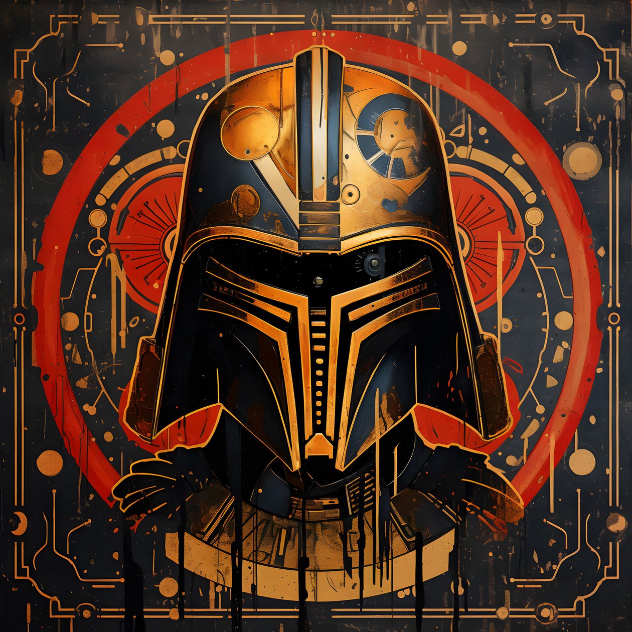 Arte de gravura em metal ao estilo da estética do Antigo Egipto 2 de Kurt Heppke