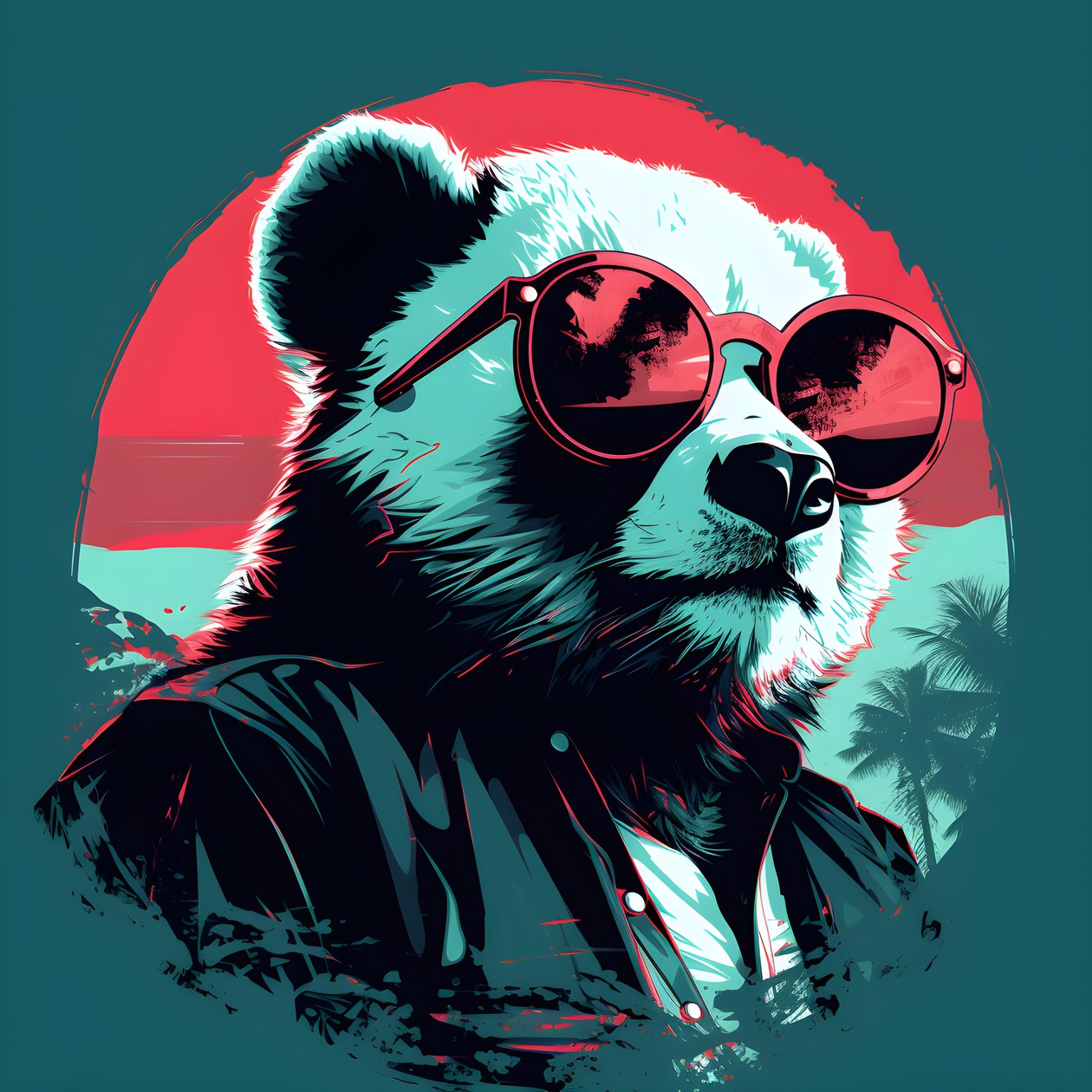 Panda com óculos 1 de Kurt Heppke