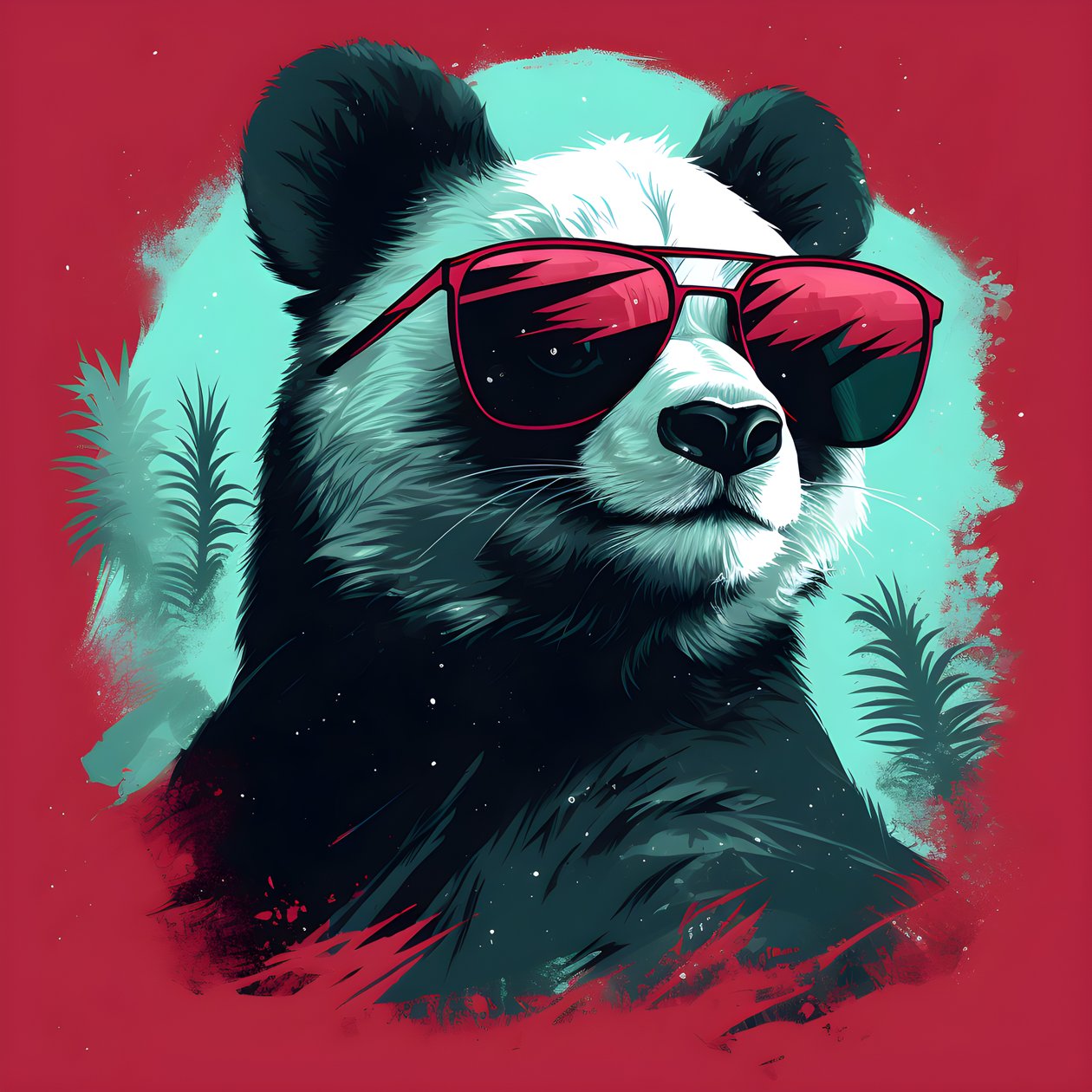 Panda com óculos 2 de Kurt Heppke