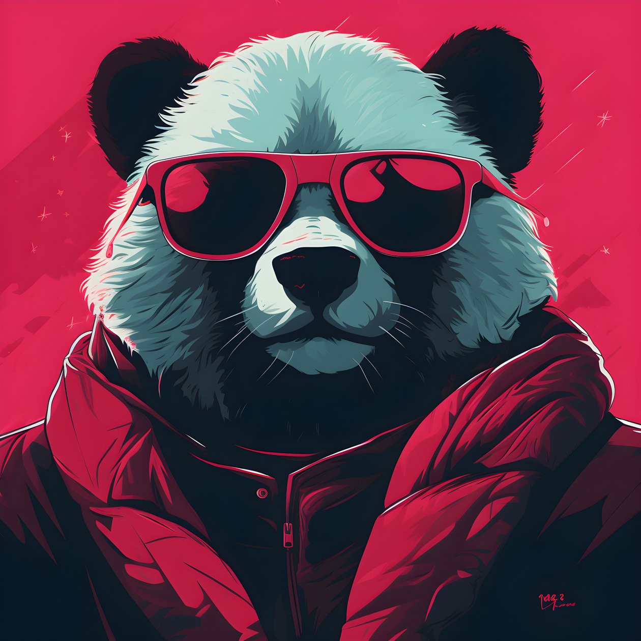 Panda com óculos 3 de Kurt Heppke