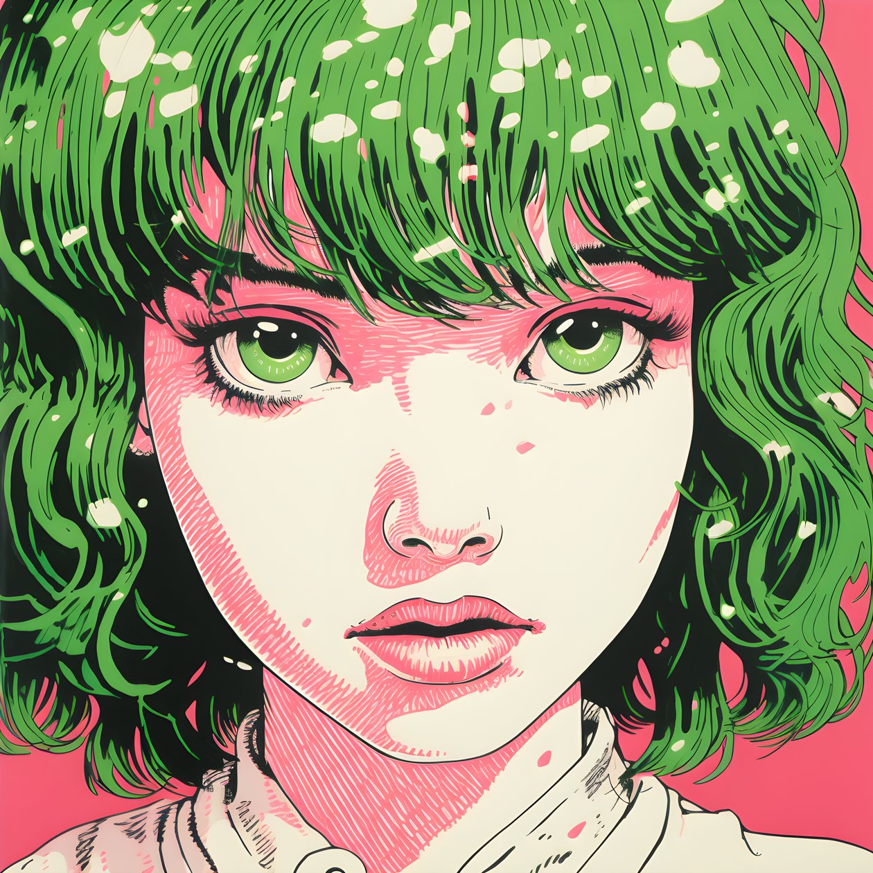 Risografia de uma menina de tenra idade 2 de Kurt Heppke