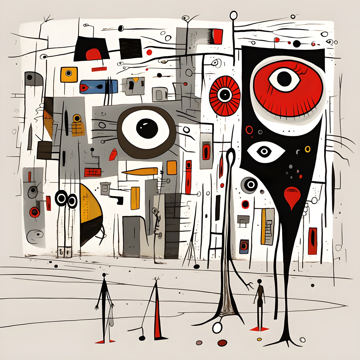 Ilustrações surreais de Joan Miró. 4 de Kurt Heppke