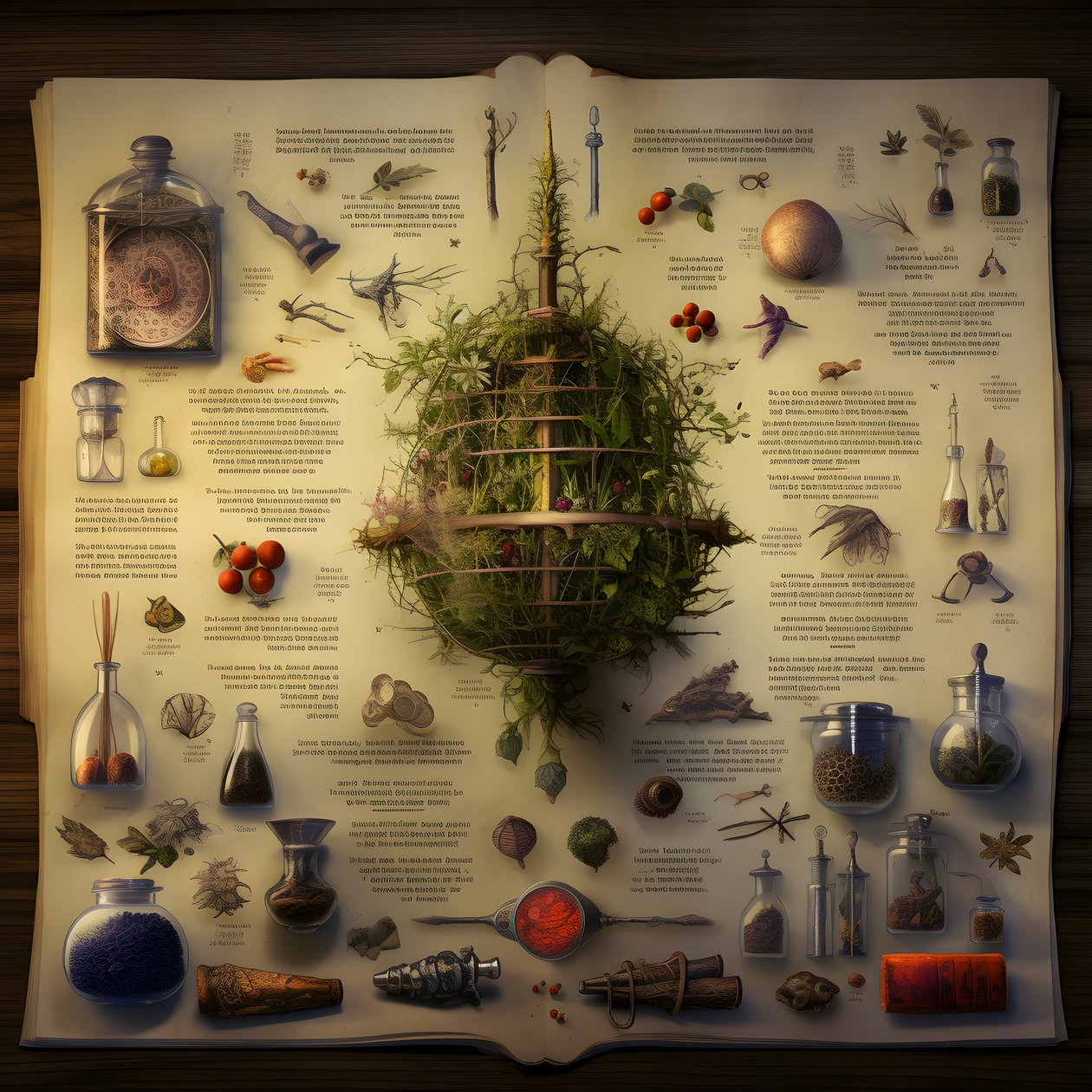Representações visuais de teorias sobre o manuscrito, tais como guias de medicina herbal, línguas extraterrestres e embustes sofisticados.  2 de Kurt Heppke