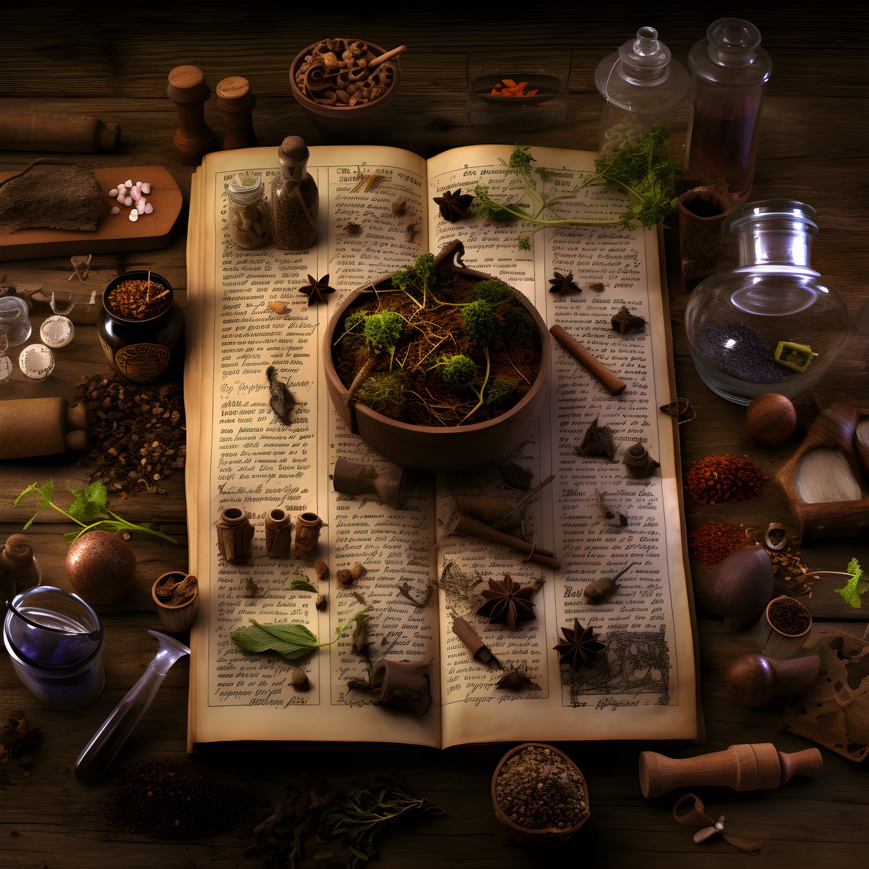 Representações visuais de teorias sobre o manuscrito, tais como guias de ervas medicinais, línguas extraterrestres e embustes sofisticados.  3 de Kurt Heppke