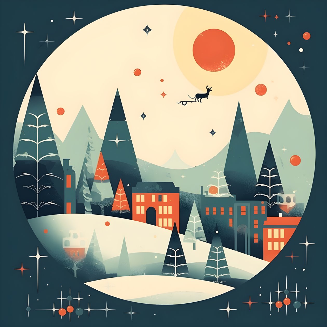 Postal de Natal estilo anos 60 2 de Kurt Heppke