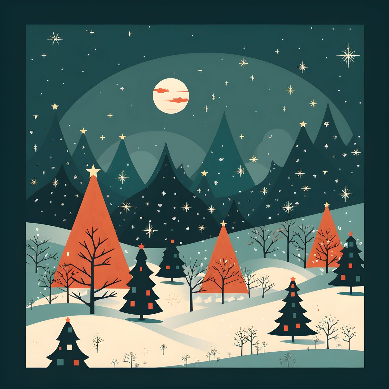 Postal de Natal do estilo dos anos 60 4 de Kurt Heppke