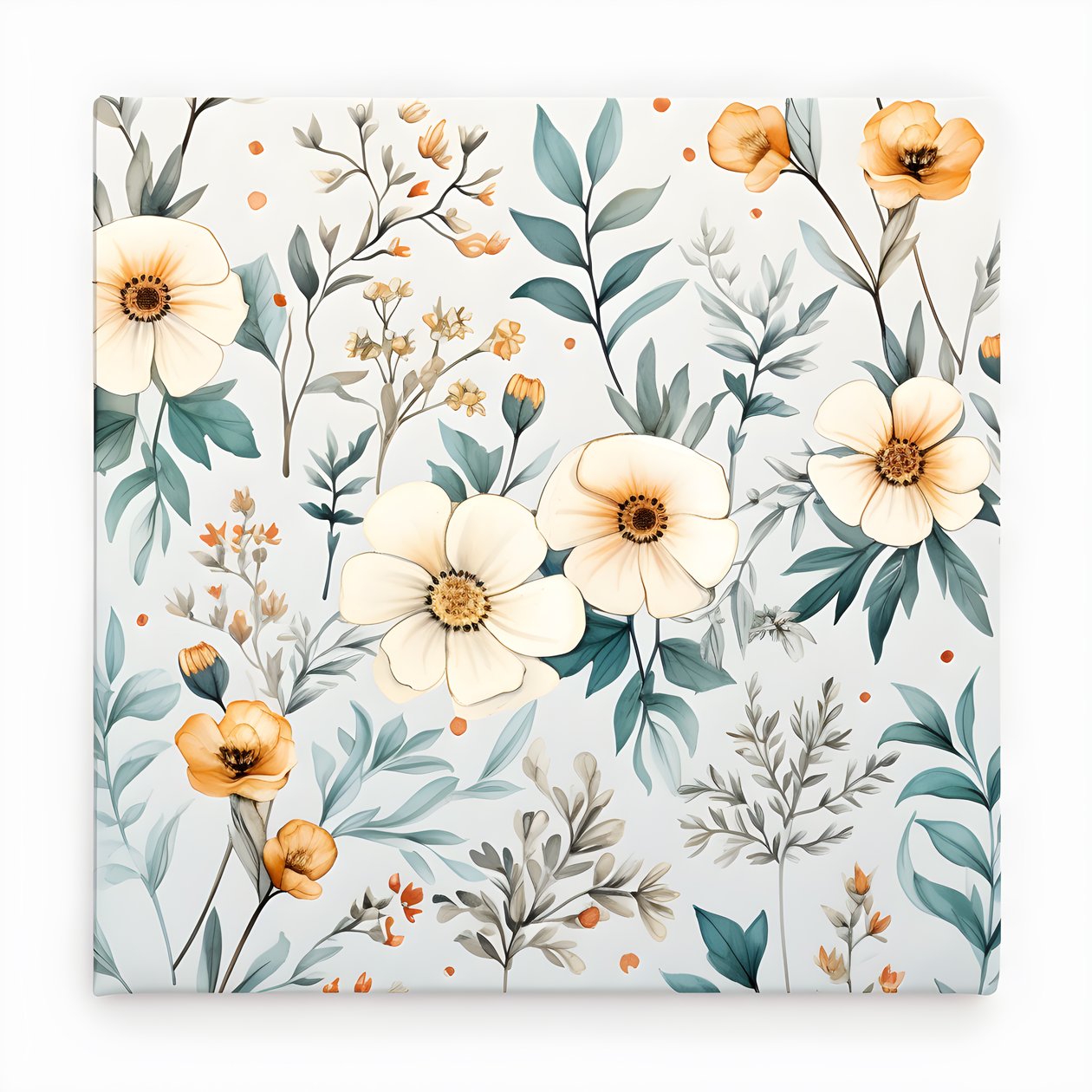 aquarela boho floral flores silvestres 1 de Kurt Heppke