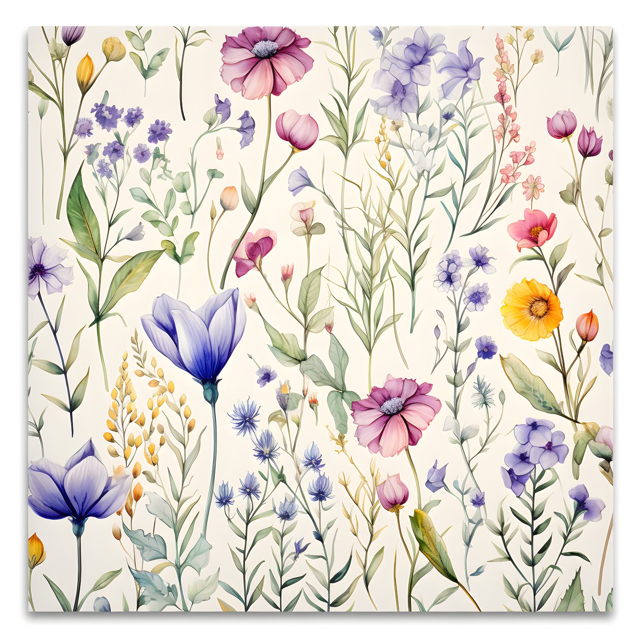 aquarela boho floral flores silvestres 4 de Kurt Heppke