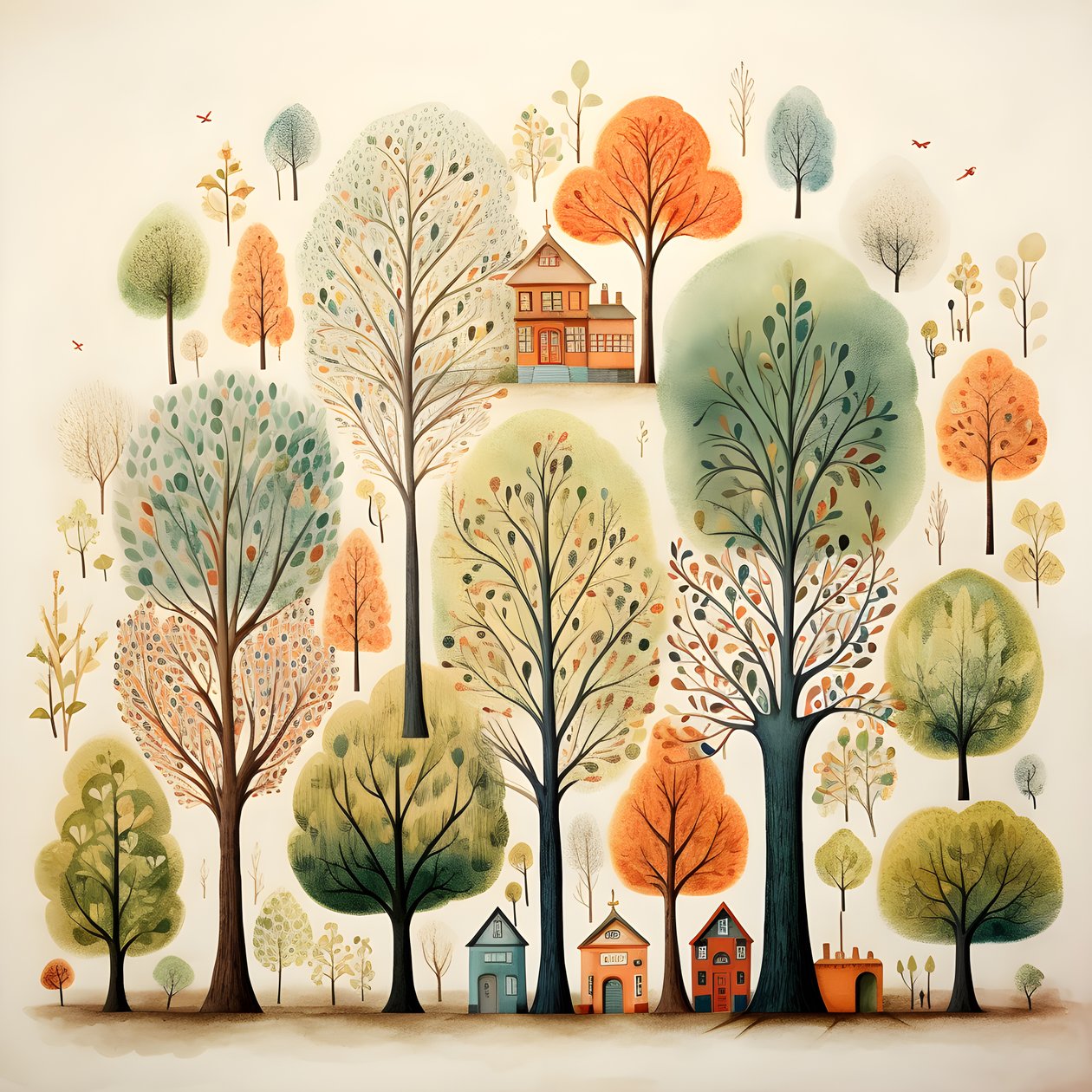 ilustração infantil árvores 2 de Kurt Heppke