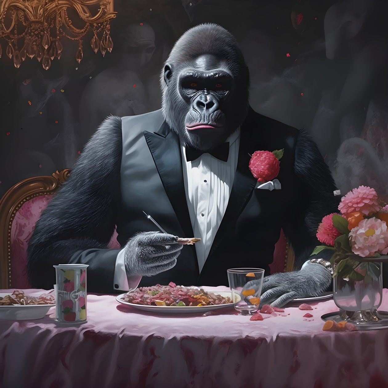 um gorila a comer 4 de Kurt Heppke
