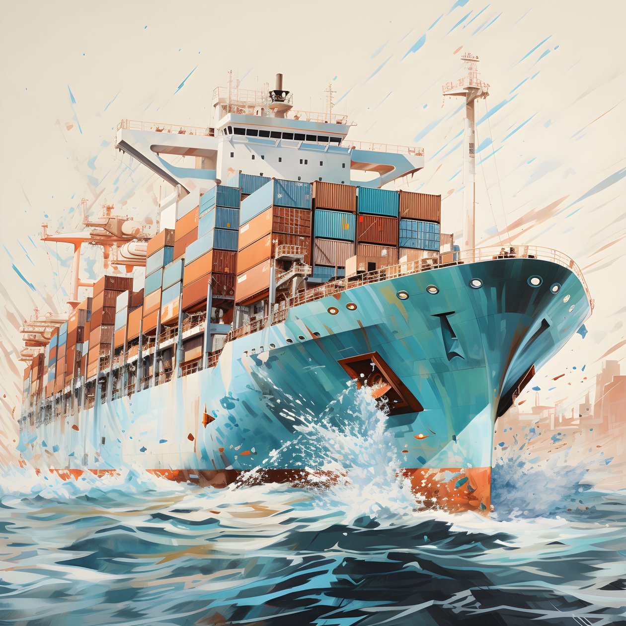 um grande navio na água 3 de Kurt Heppke