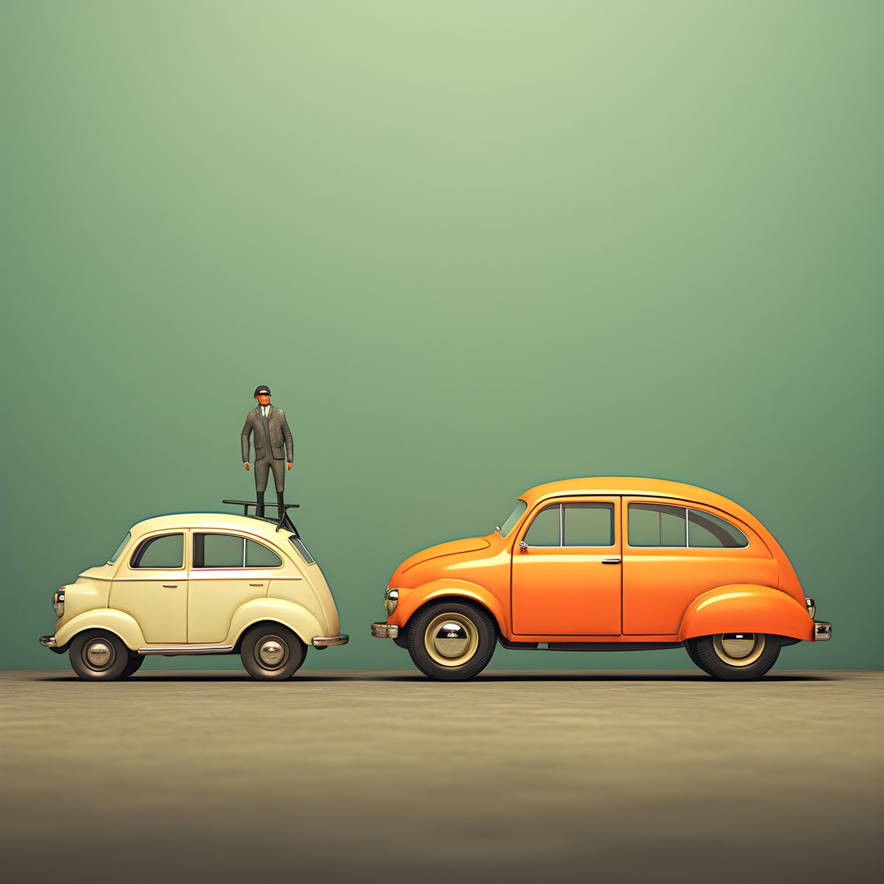 um carro grande e um carro pequeno 2 de Kurt Heppke