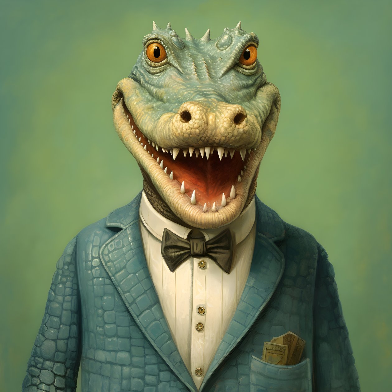 um crocodilo de estilo cómico 3 de Kurt Heppke