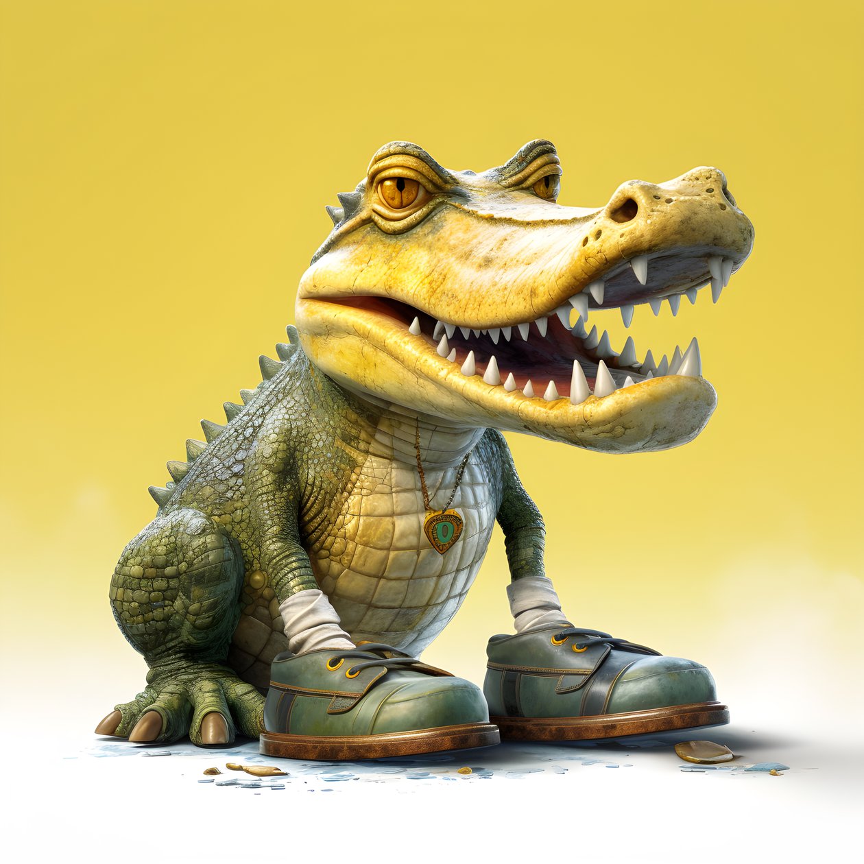 um crocodilo de estilo cómico 4 de Kurt Heppke