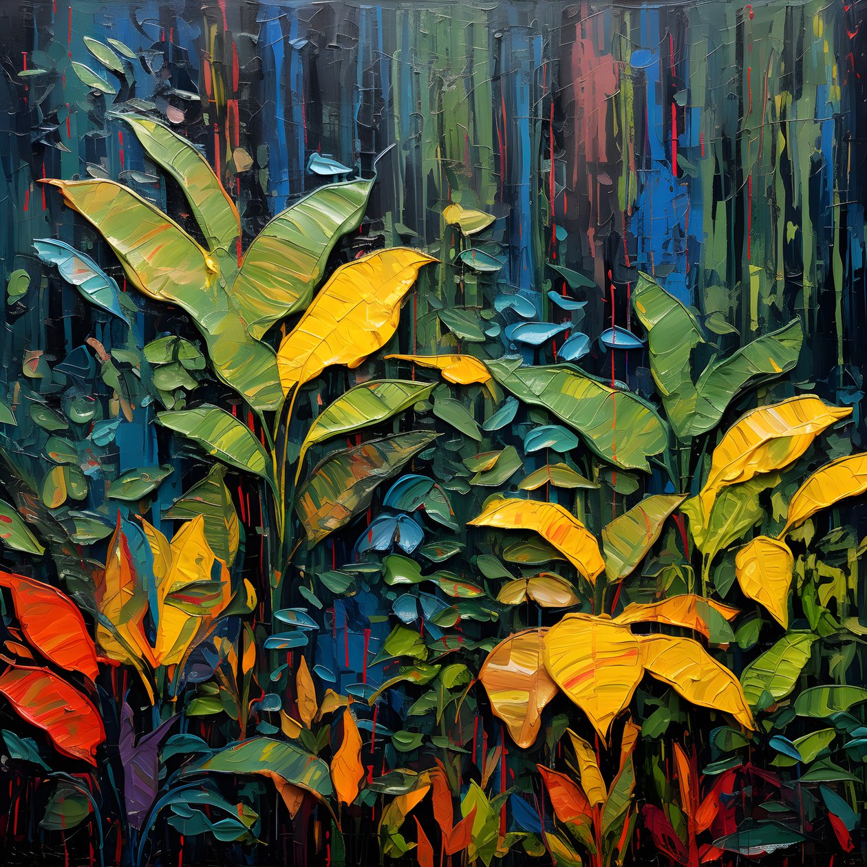 uma selva colorida e chuvosa 1 de Kurt Heppke