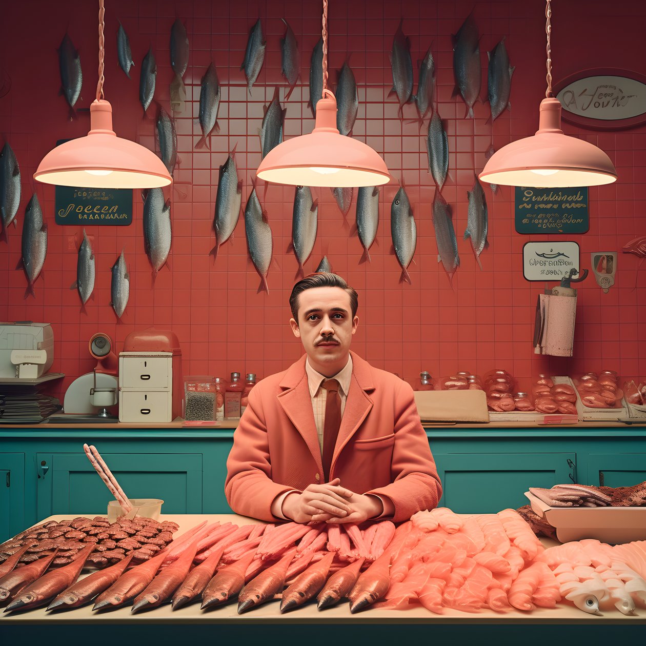 uma imagem surrealista de um peixeiro polaco da década de 1950 2 de Kurt Heppke