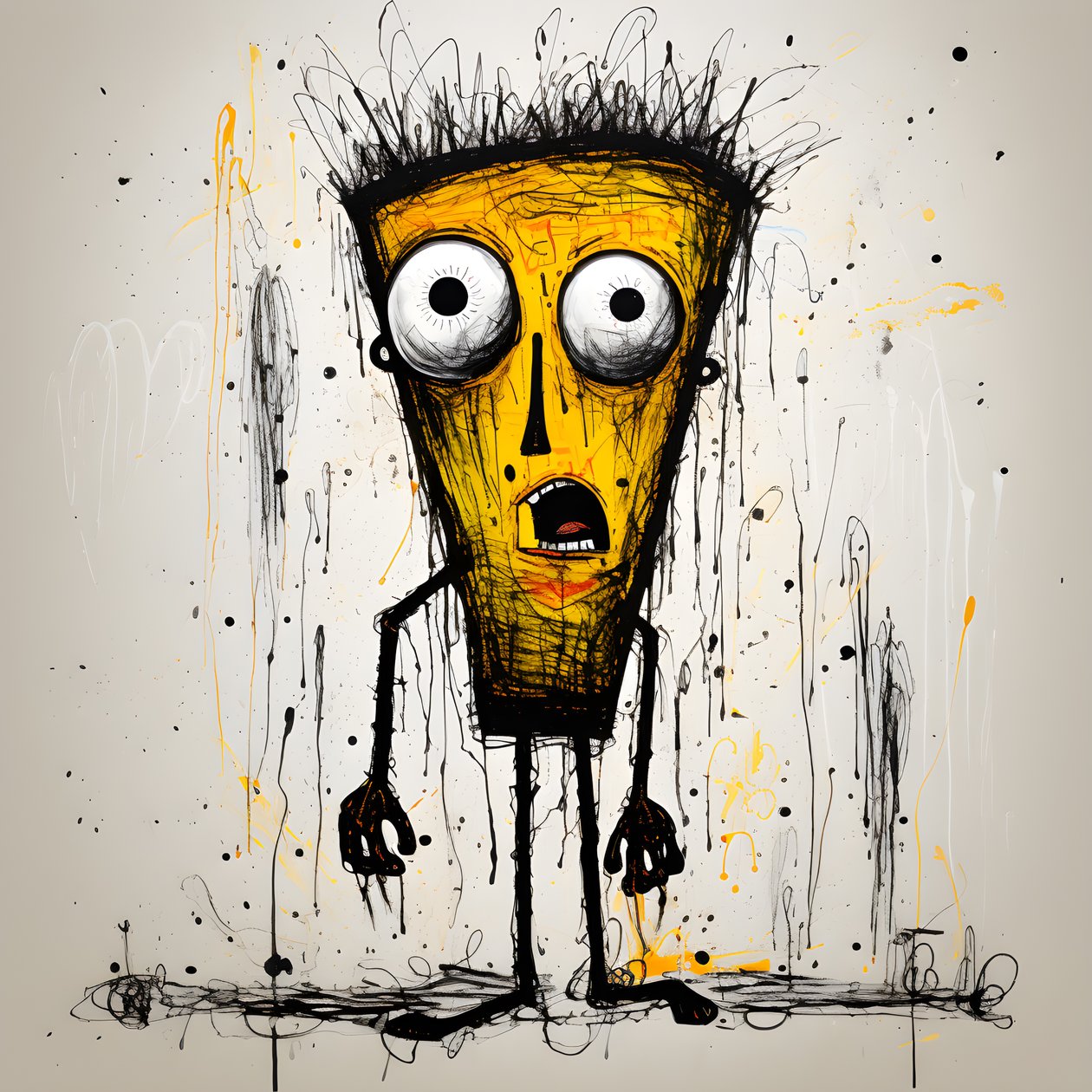 gelbe Cartoonfigur 1 de Kurt Heppke