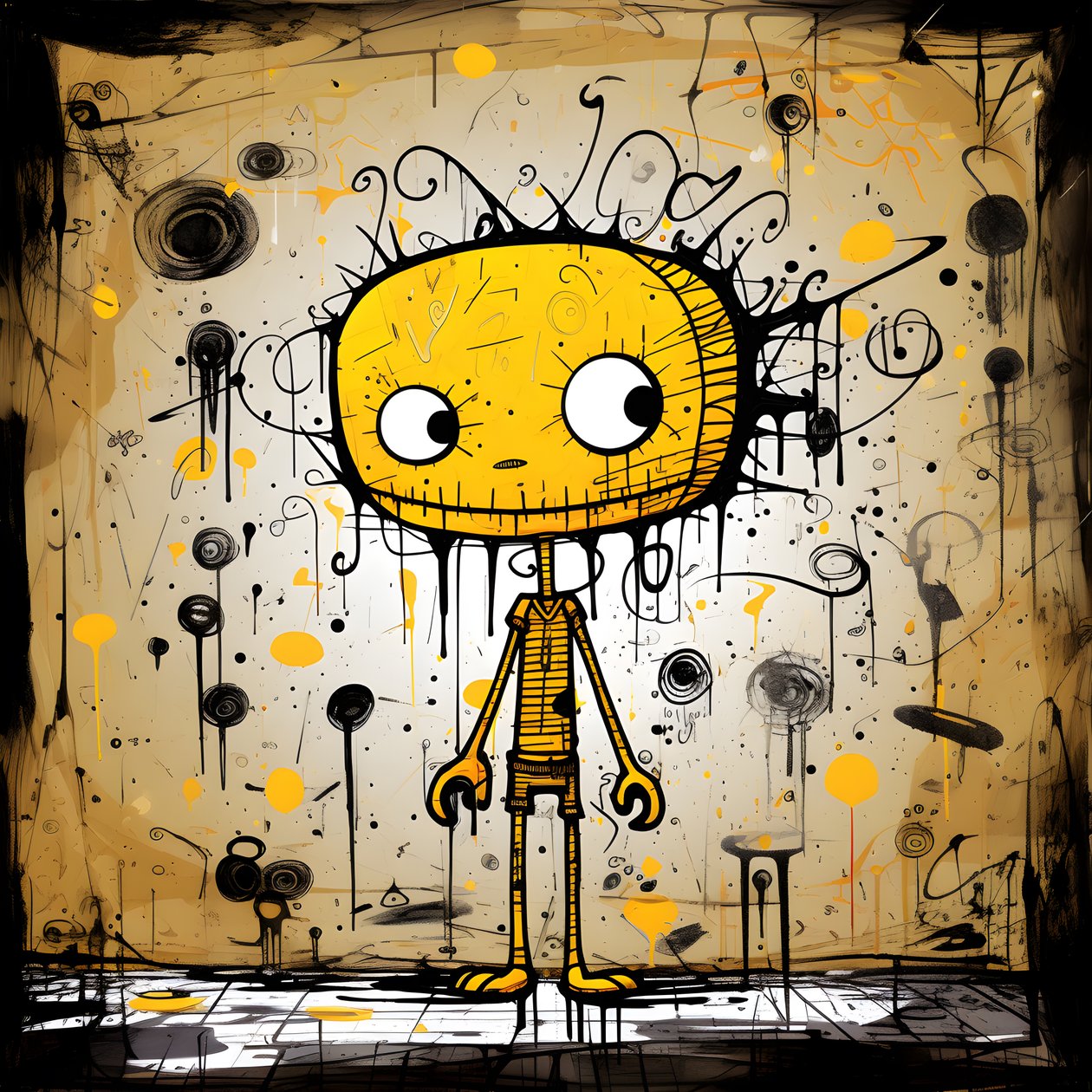 personagem de banda desenhada amarela 1 de Kurt Heppke