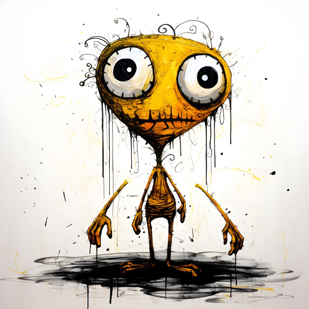 personagem de desenho animado amarelo 3 de Kurt Heppke