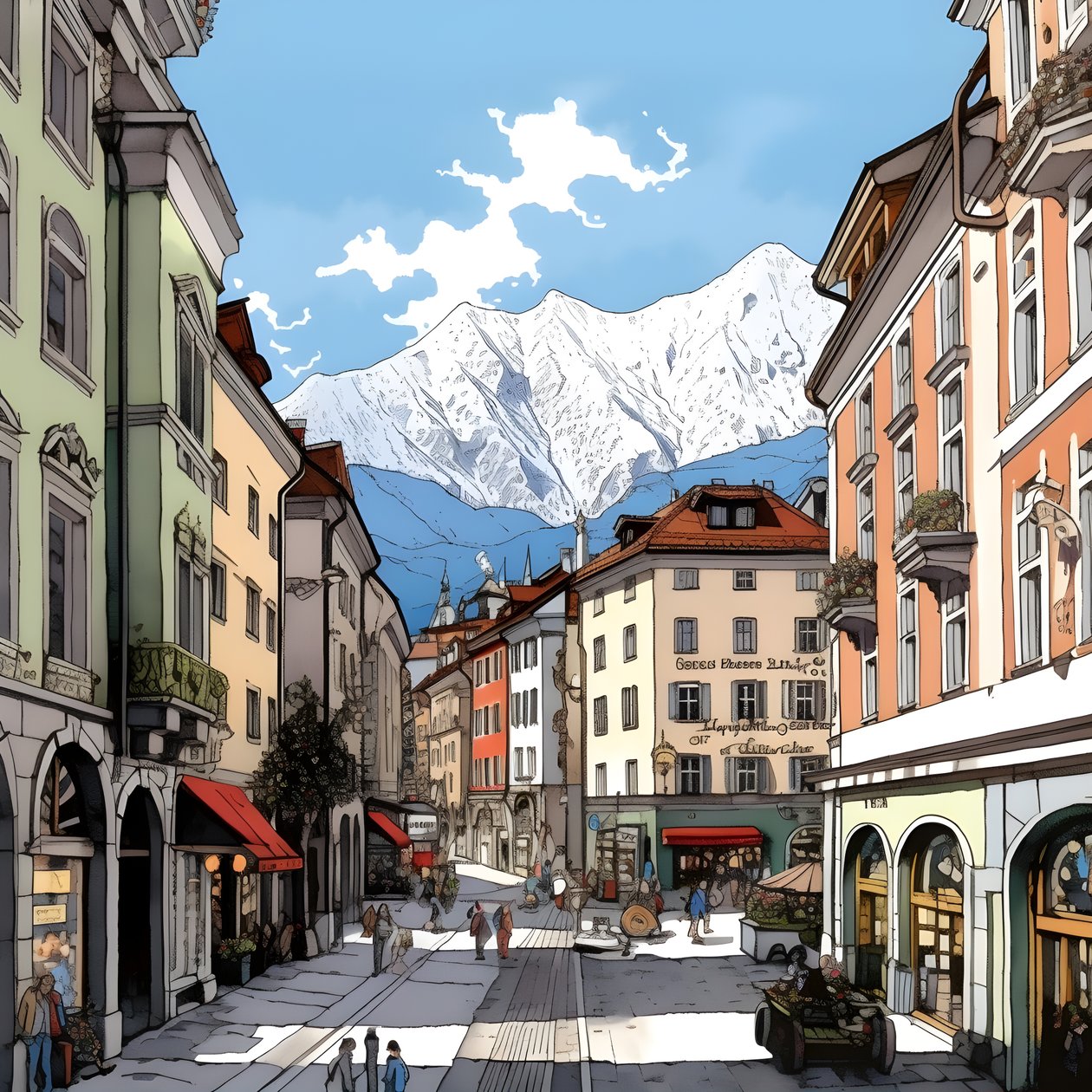 innsbruck, desenho animado 1 de Kurt Heppke