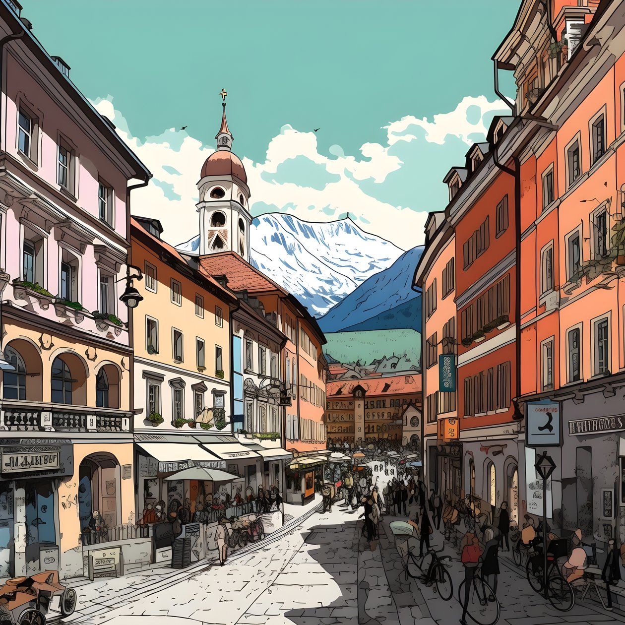 innsbruck, desenho animado 3 de Kurt Heppke