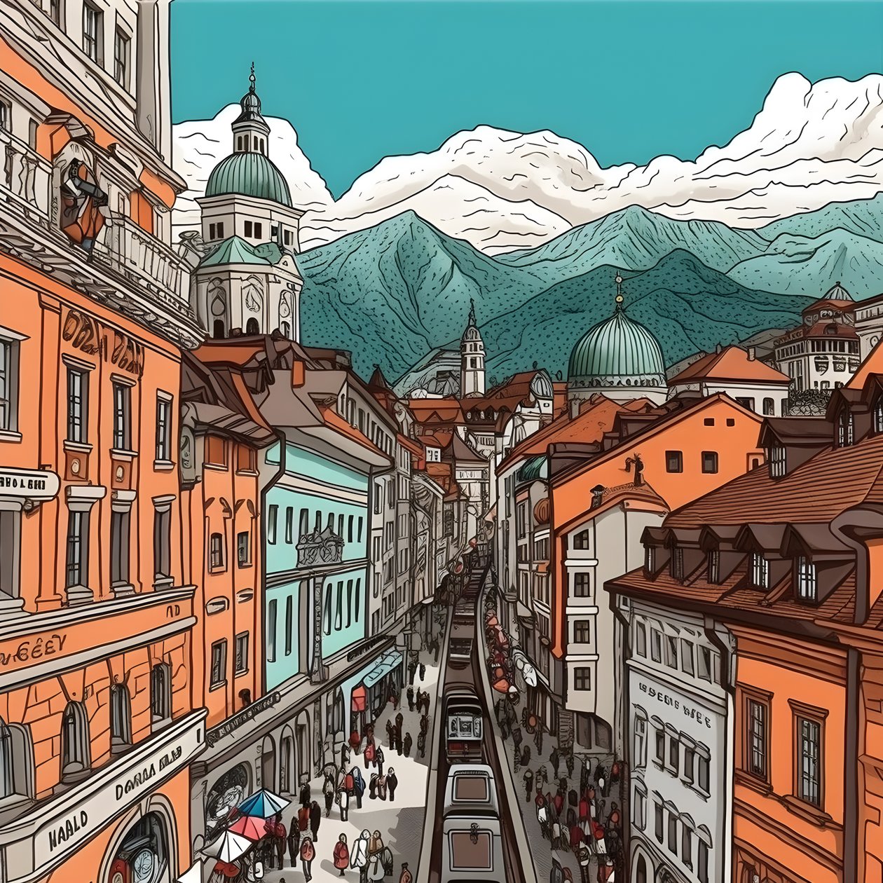 innsbruck, desenho animado 4 de Kurt Heppke